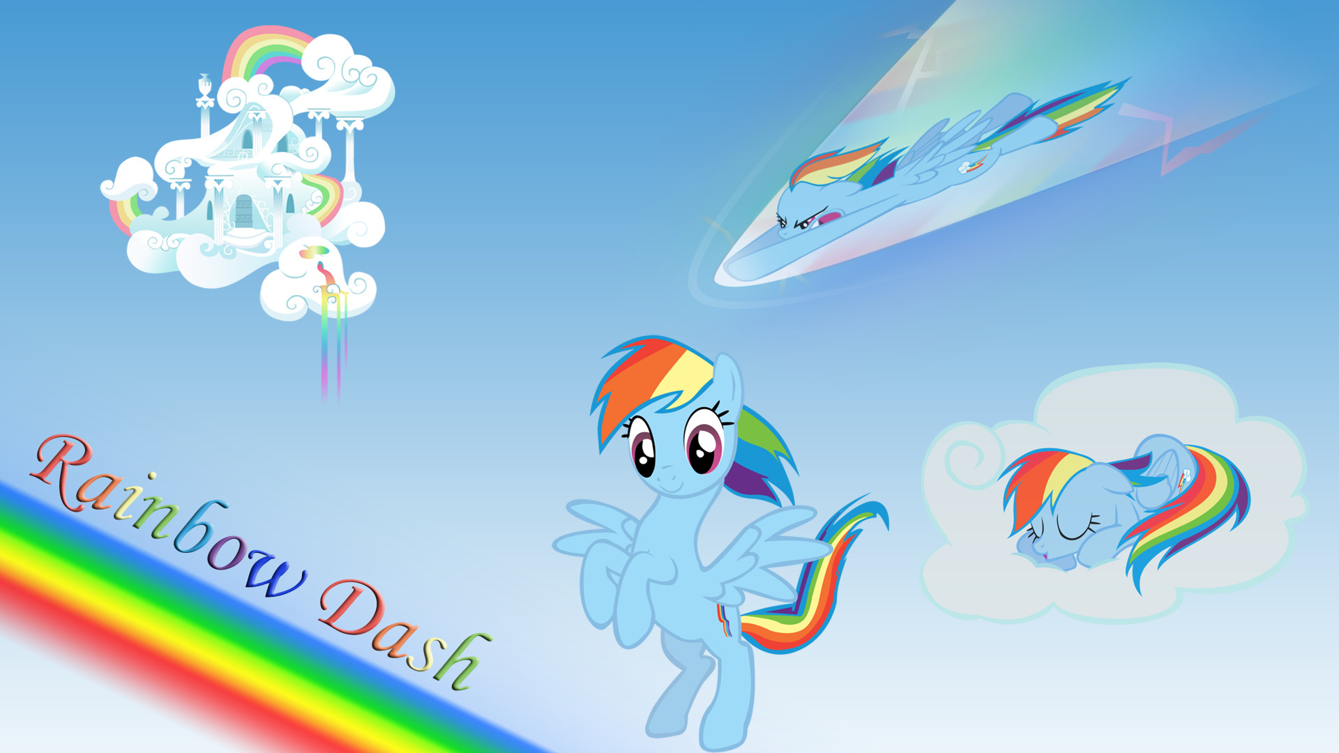 1920x1080 My Little Pony FIM Background | MLP:FiM Rainbow Dash wallpaper by Apoljak