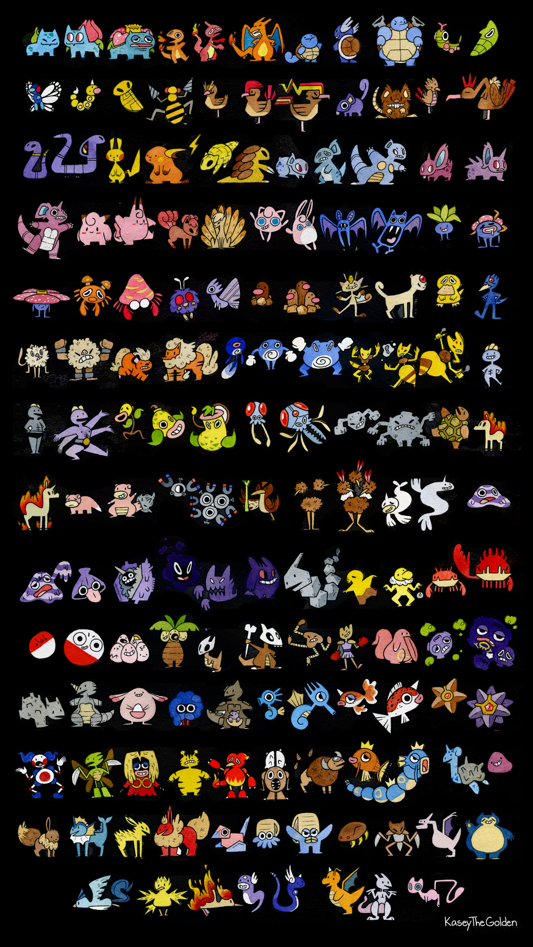 1080x1920 images] Multi Resolution of Pokemon Drawn from Memory Amoled Black: Mobile  /r/wallpapers
