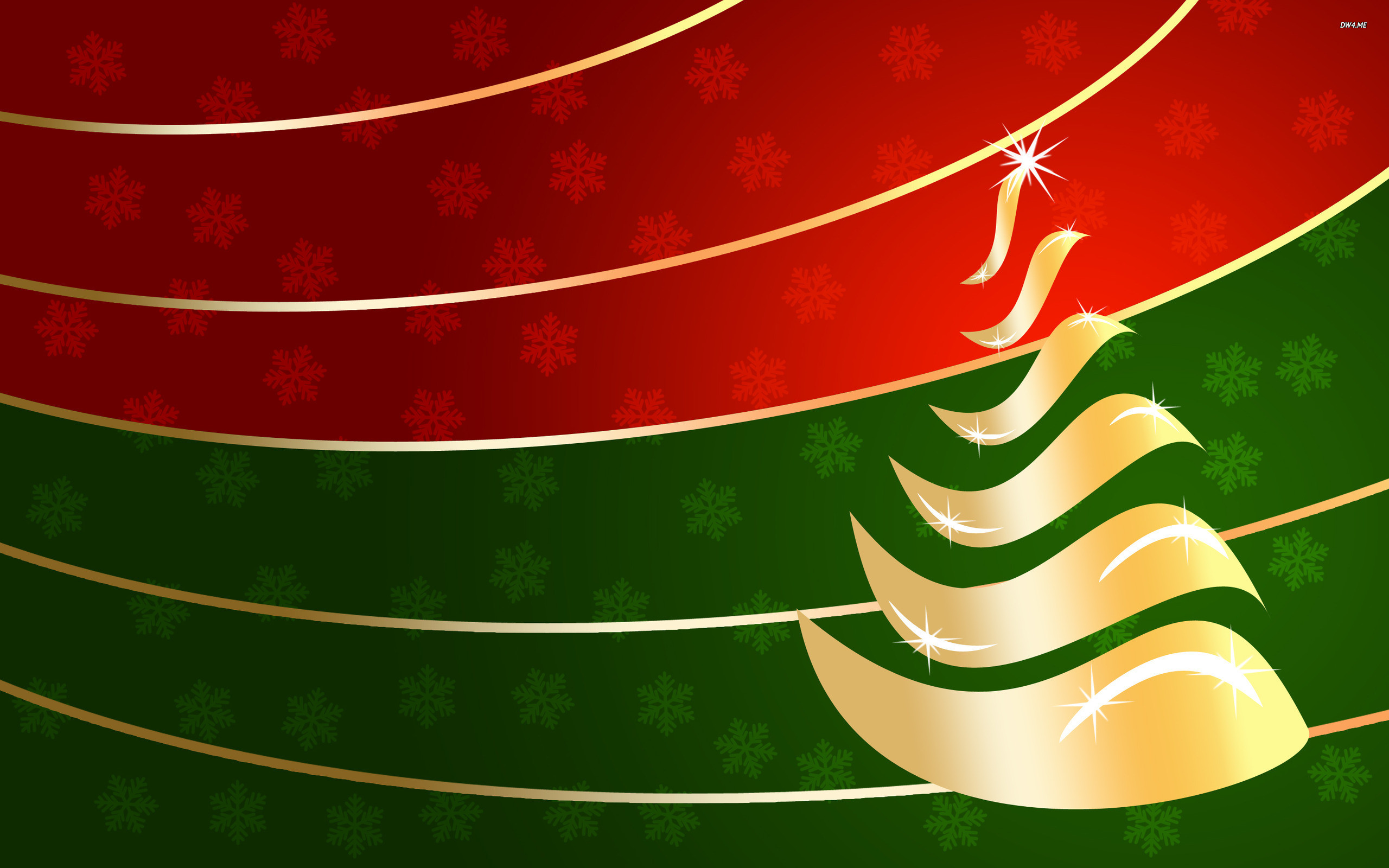 2560x1600 Golden Christmas tree wallpaper - Holiday wallpapers - #987