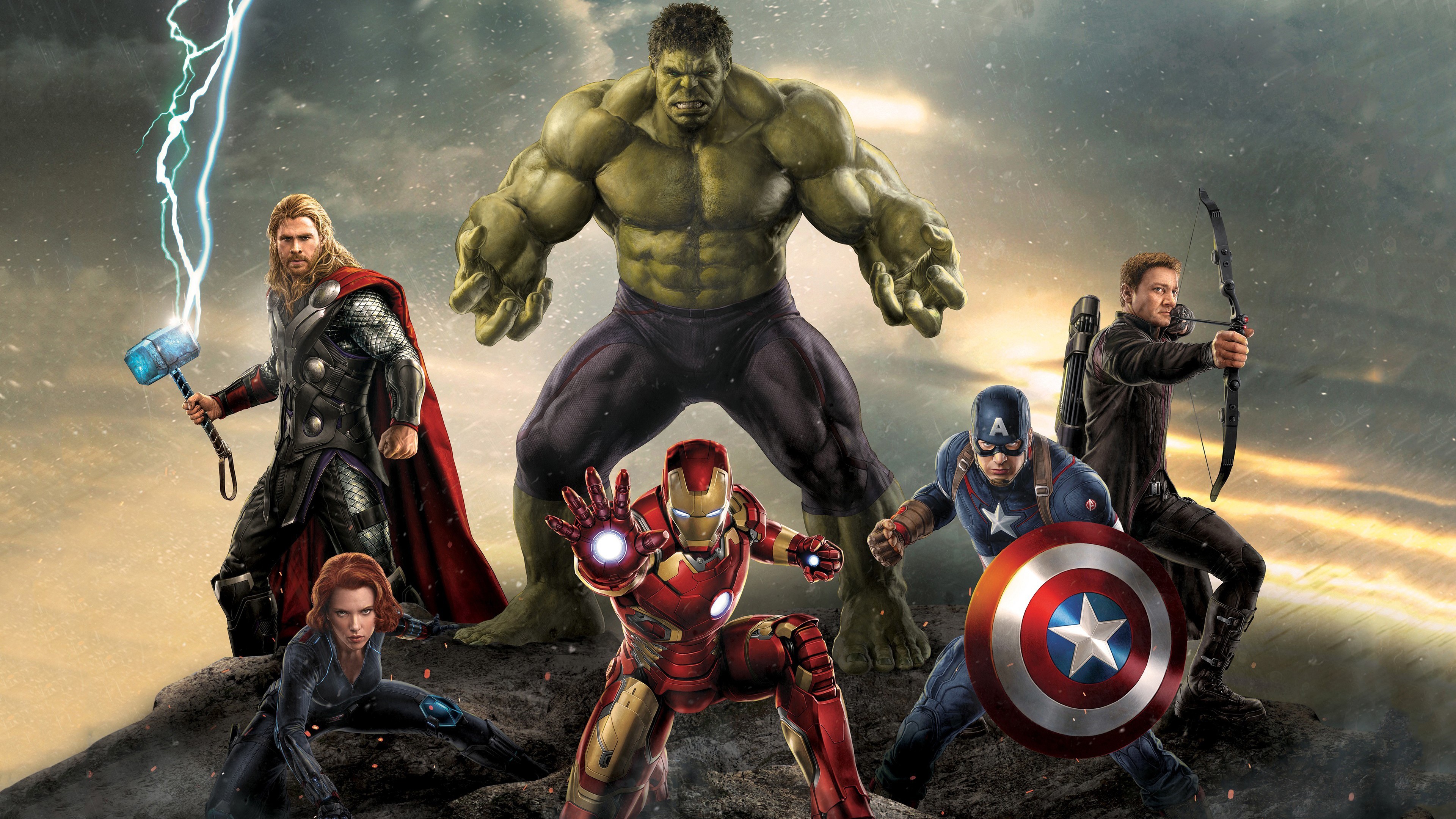 3840x2160 #Iron Man, #Marvel Comics, #Scarlett Johansson, #Captain America, #Hulk, # Hawkeye, #Thor, #The Avengers, #Black Widow, wallpaper