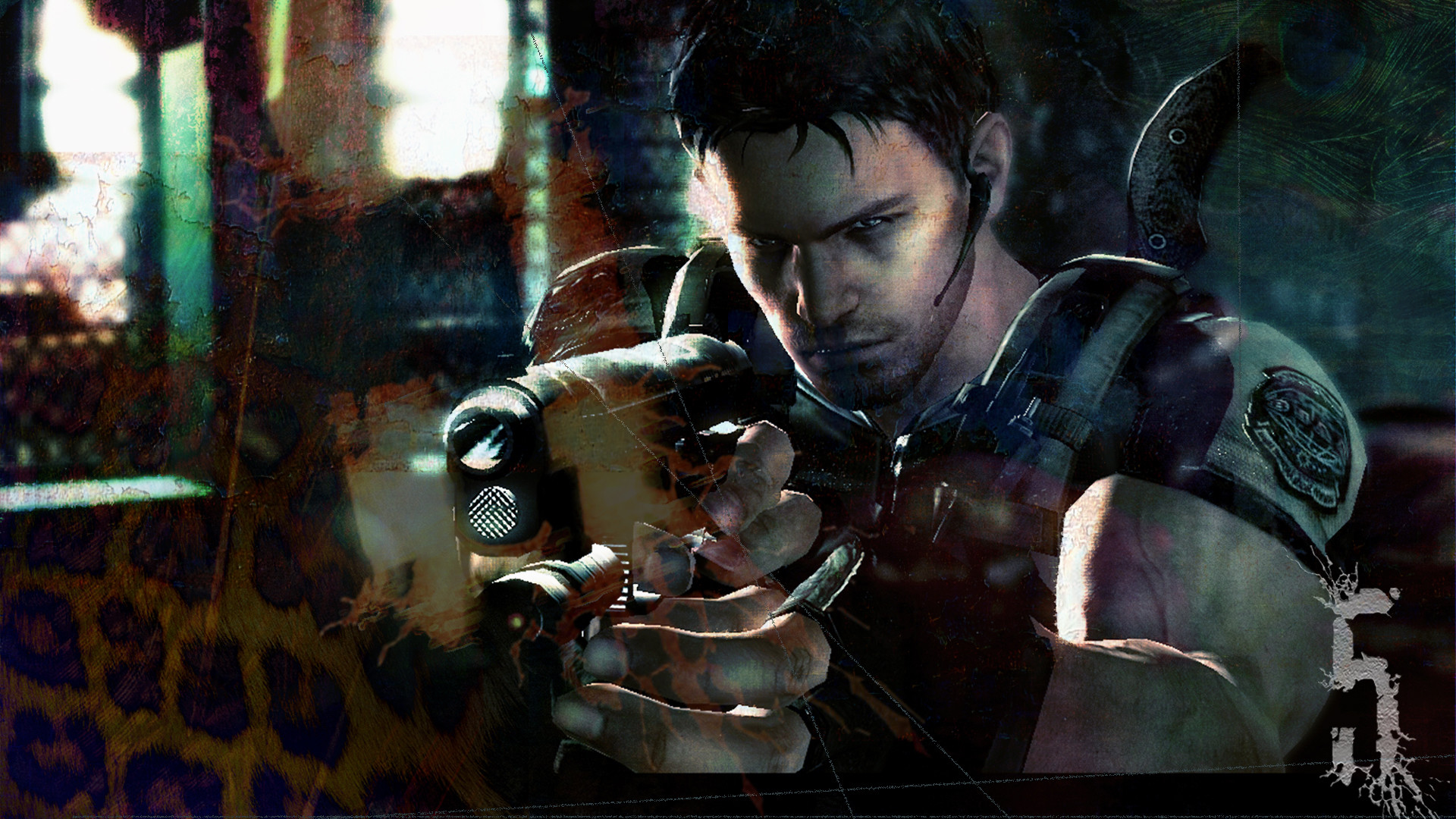 1920x1080 Resident Evil 5 Chris taking aim - PS3 Wallpaper.jpg