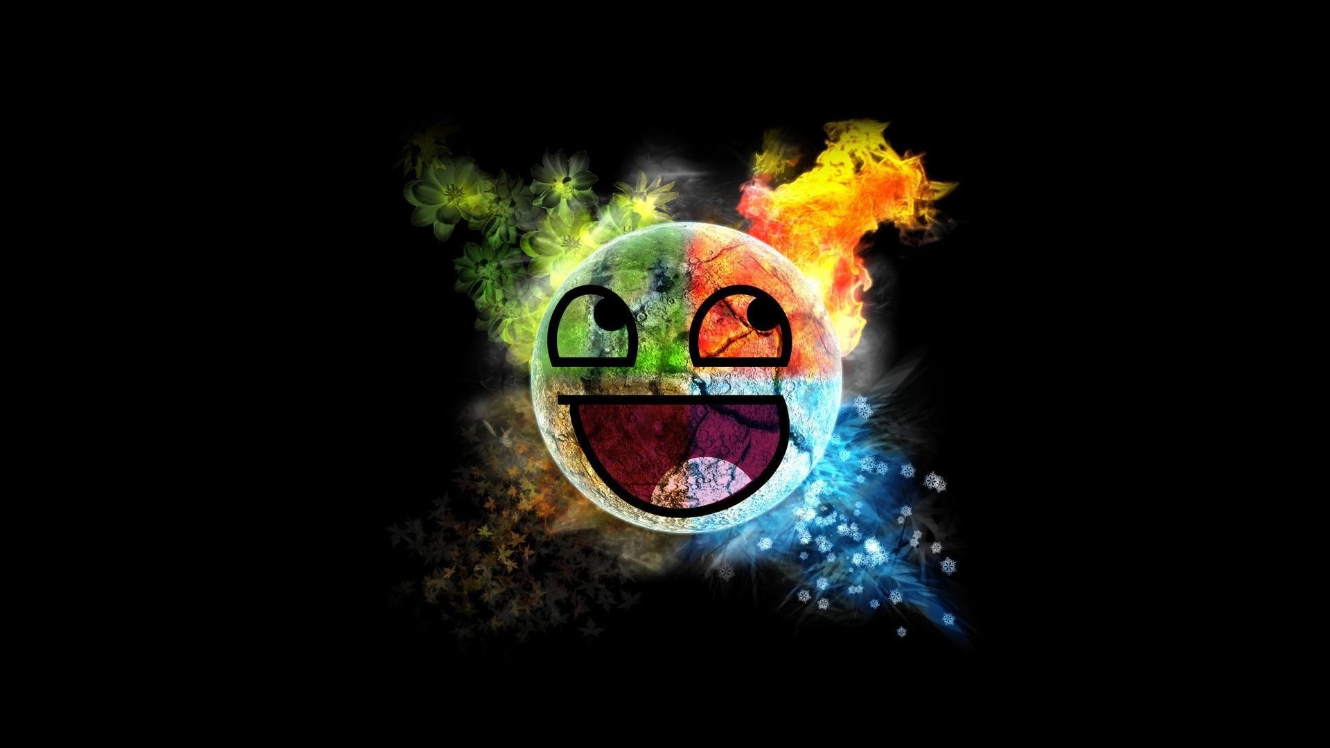 1920x1080 Abstract - Cool Abstract Colorful Smiley Wallpaper