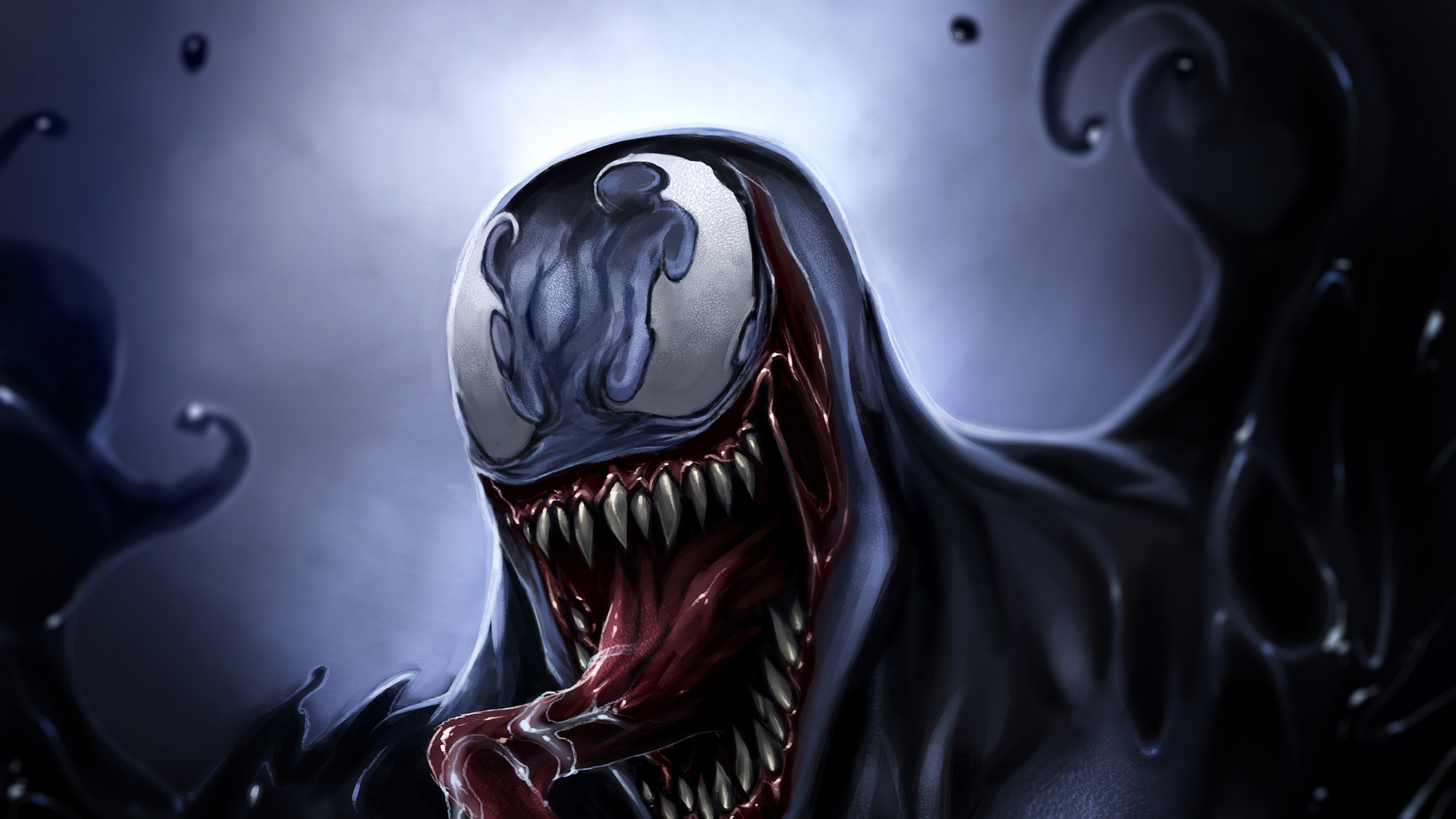 3840x2160 Preview wallpaper venom, eddie brock, art, monster, symbiote 