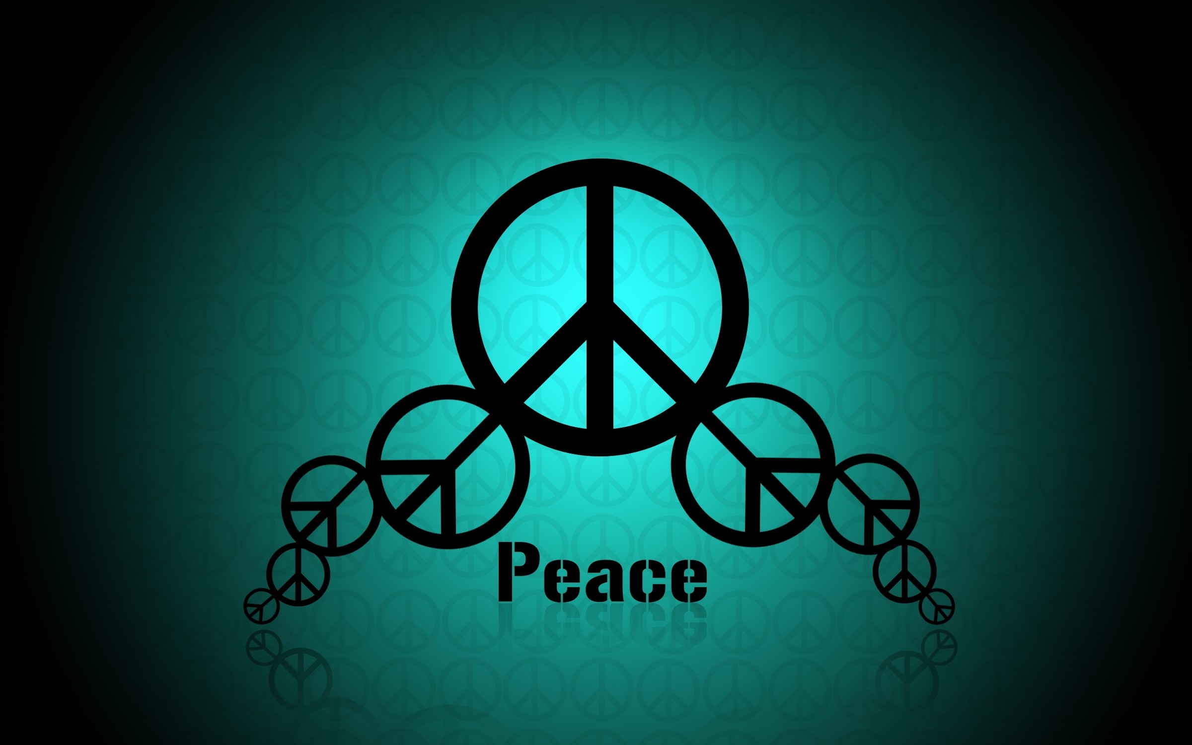 2400x1500 blue minimalistic peace hippie peace sign Art HD Wallpaper