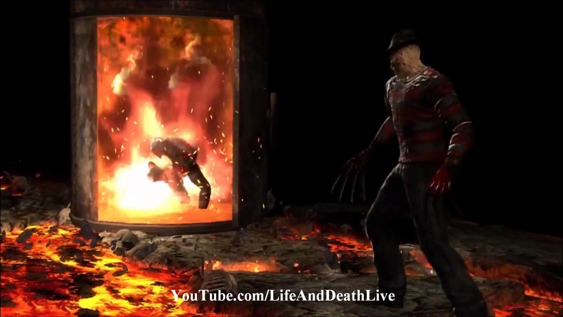1920x1080 Mortal Kombat 9 Freddy Krueger Fatality 1, 2, Stage and Babality .