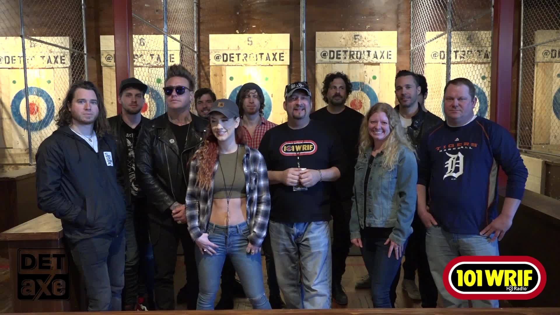 1920x1080 Papa Roach and Nothing More throw axes with WRIF listeners at Detroit Axe