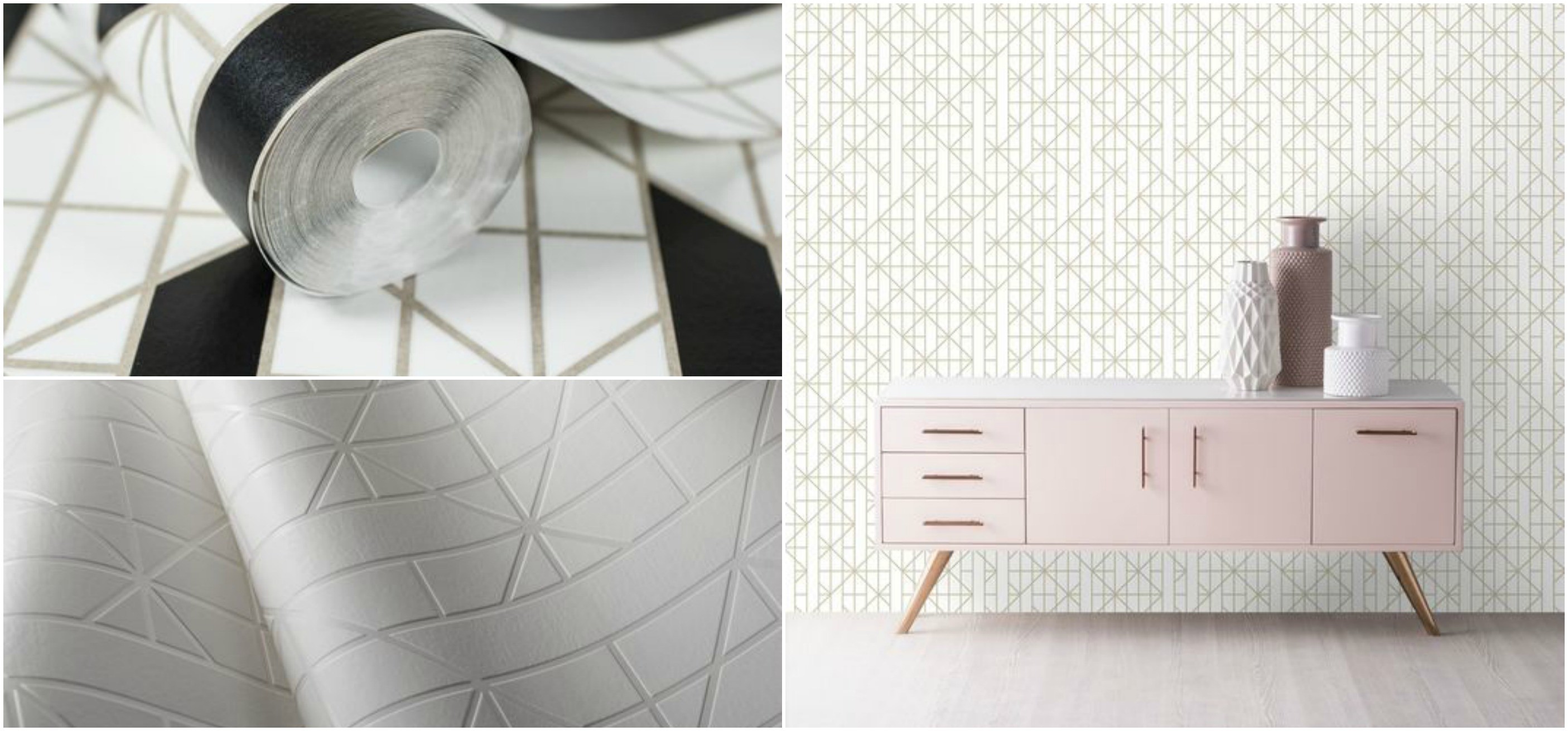 2811x1311 These geometric designs are the perfect starting point when updating your  home and we love how the metallic geometric designs contrasts with the  matte ...
