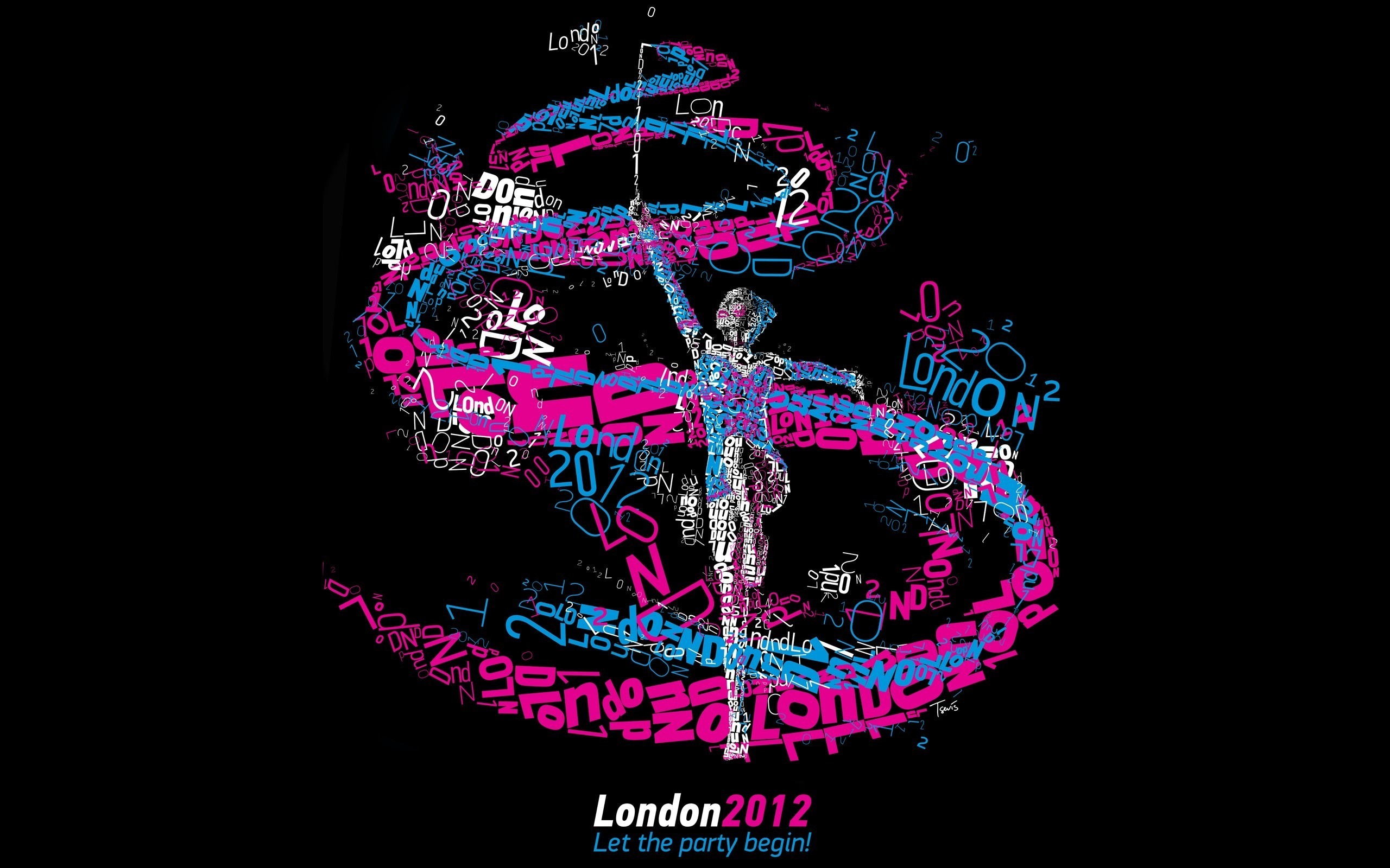 2560x1600 Black background typographic portrait gymnastics london 2012 wallpaper