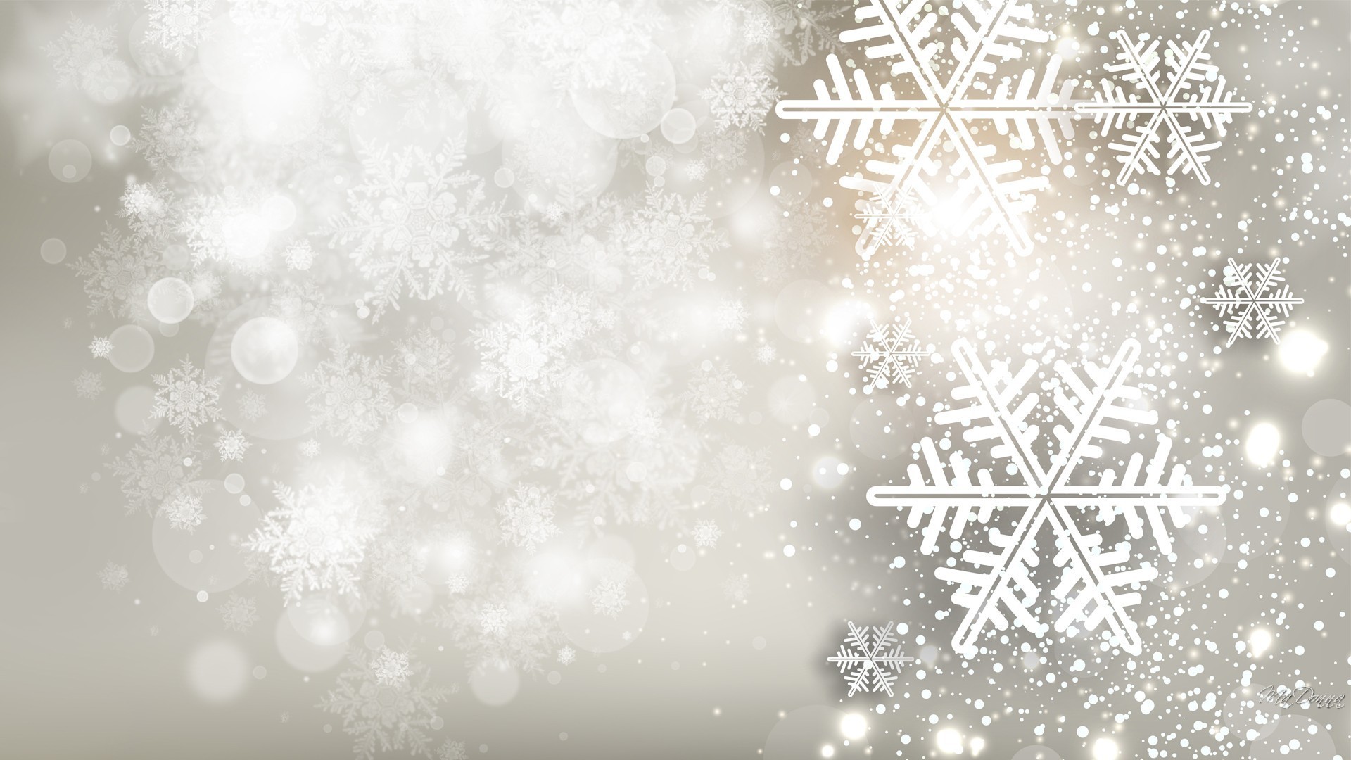 1920x1080 White Snowflakes Gray Simple Snow Shine Flurries Christmas Glow Winter  Wonderland 3d Wallpaper Detail