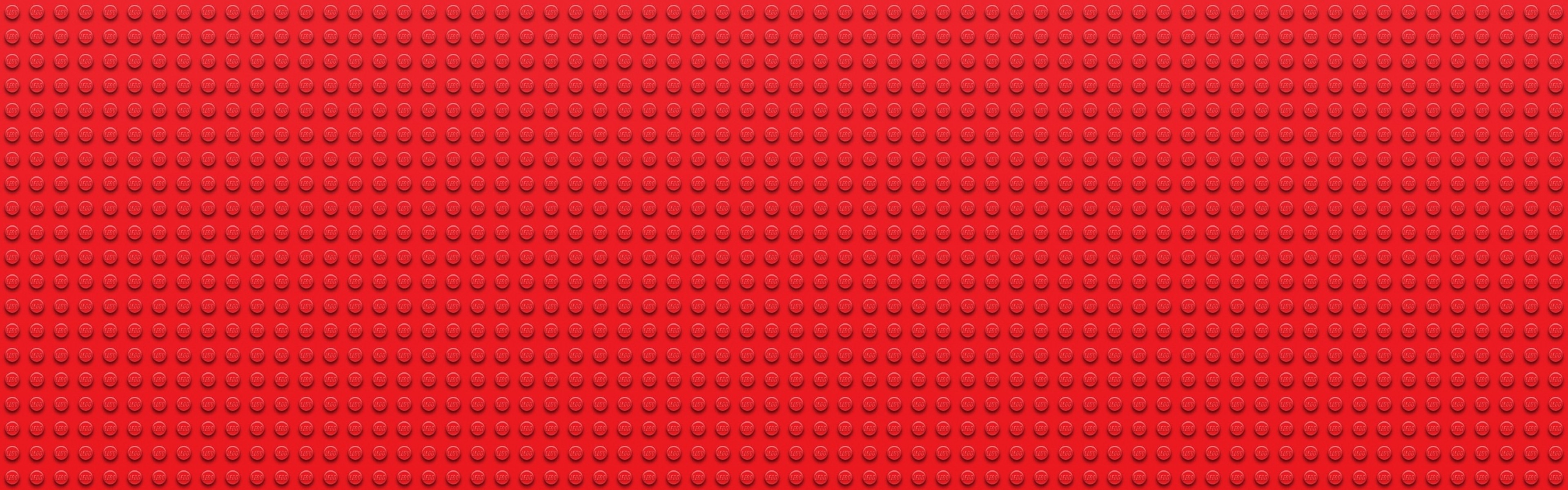 3840x1200  Wallpaper lego, points, circles, red