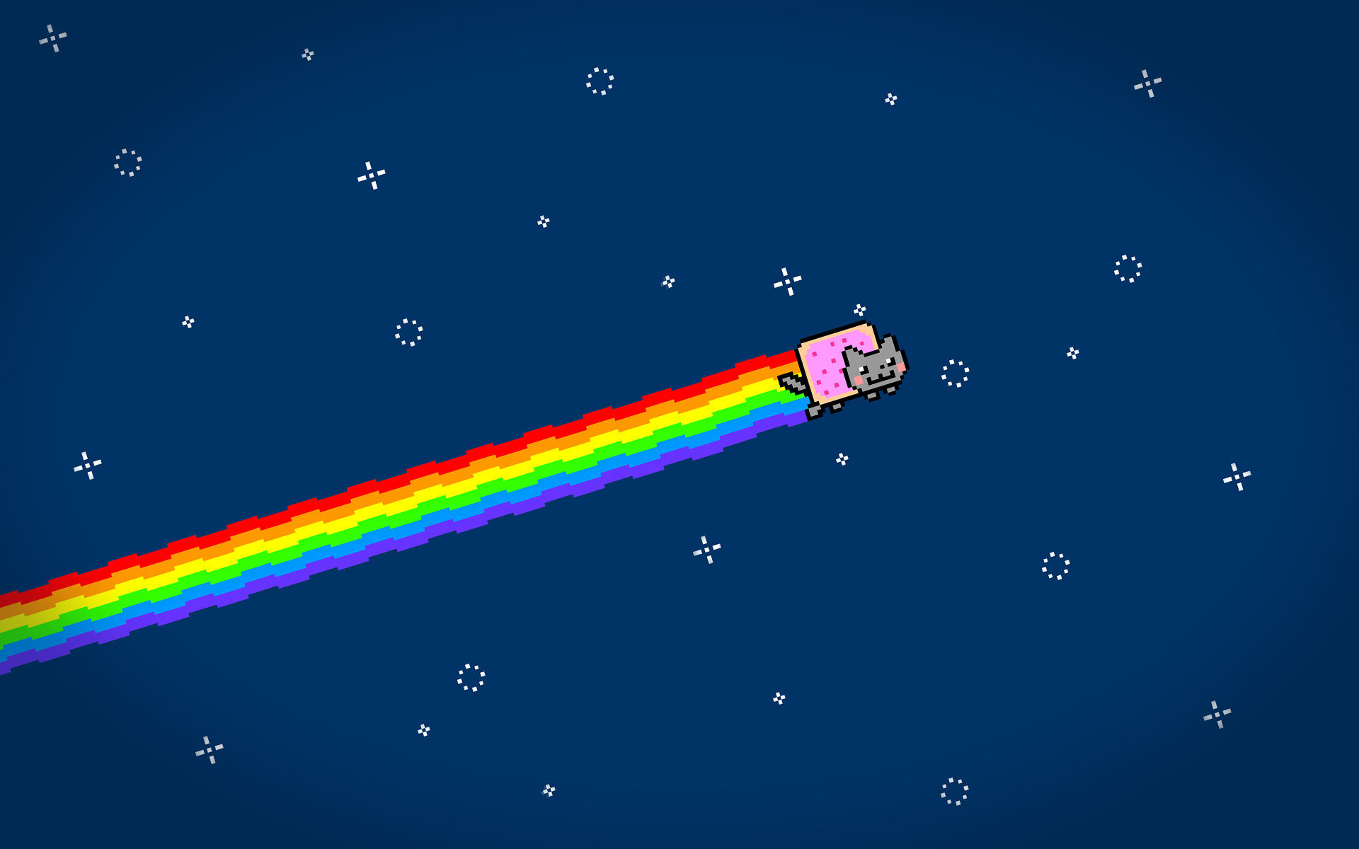 1920x1200 Bot a unicorn, but awesome just the same Nyan Cat- (pop tart space