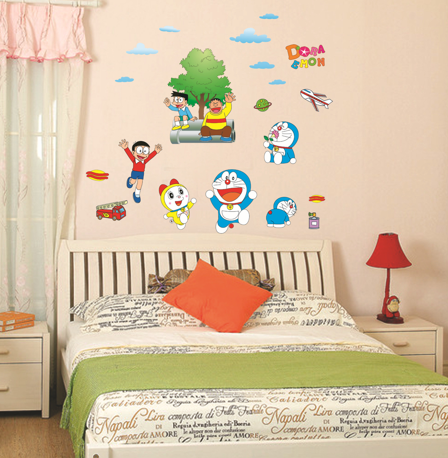 1876x1920 Cute Boy Nobita Nobi Cartoon Decoration Stickers Doraemon Originality  Children's Baby Room Waterproof Mural Wallpaper Home