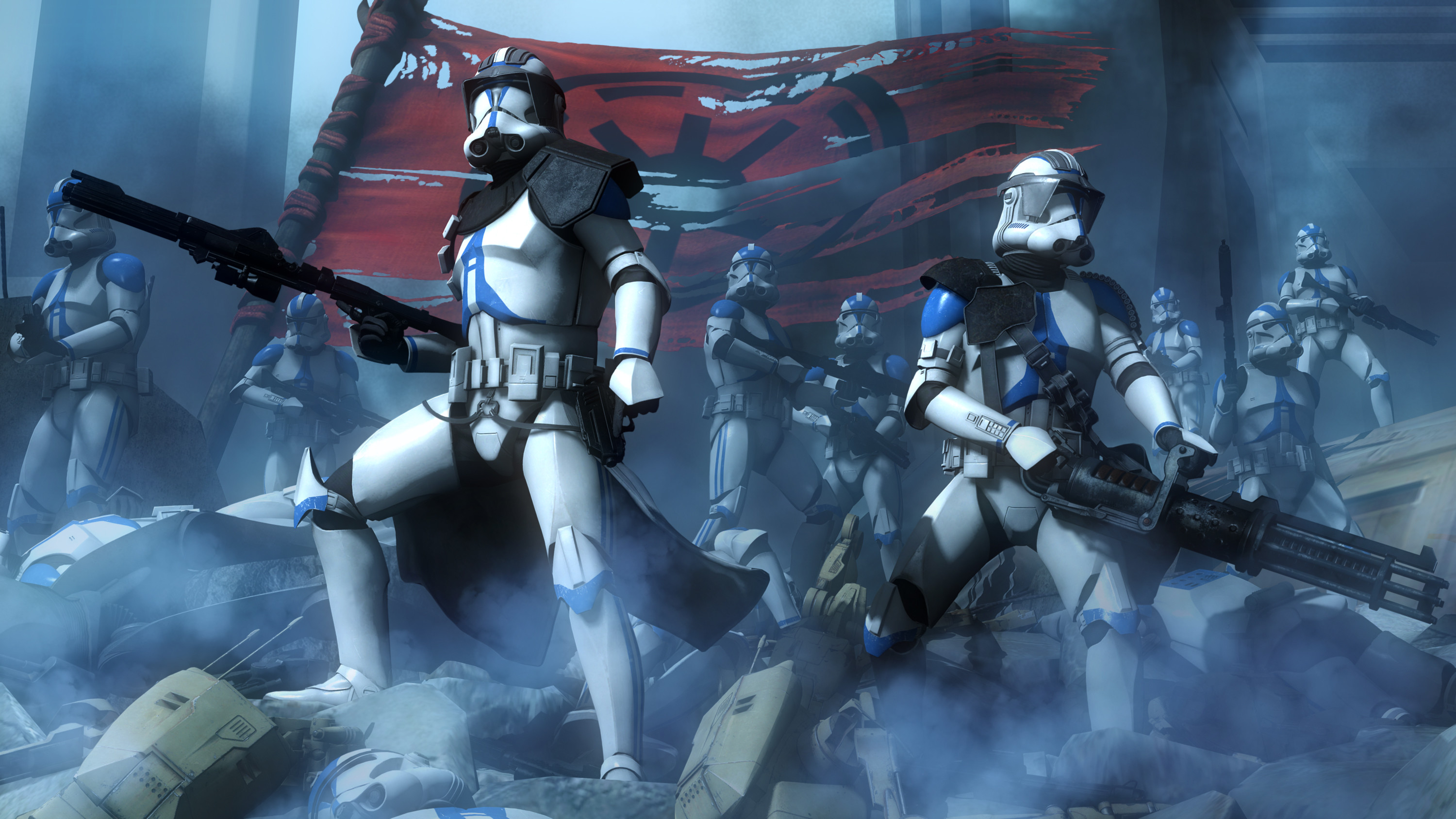 3000x1688 Movie - Star Wars: The Clone Wars Star Wars Scout Trooper Weapon Wallpaper