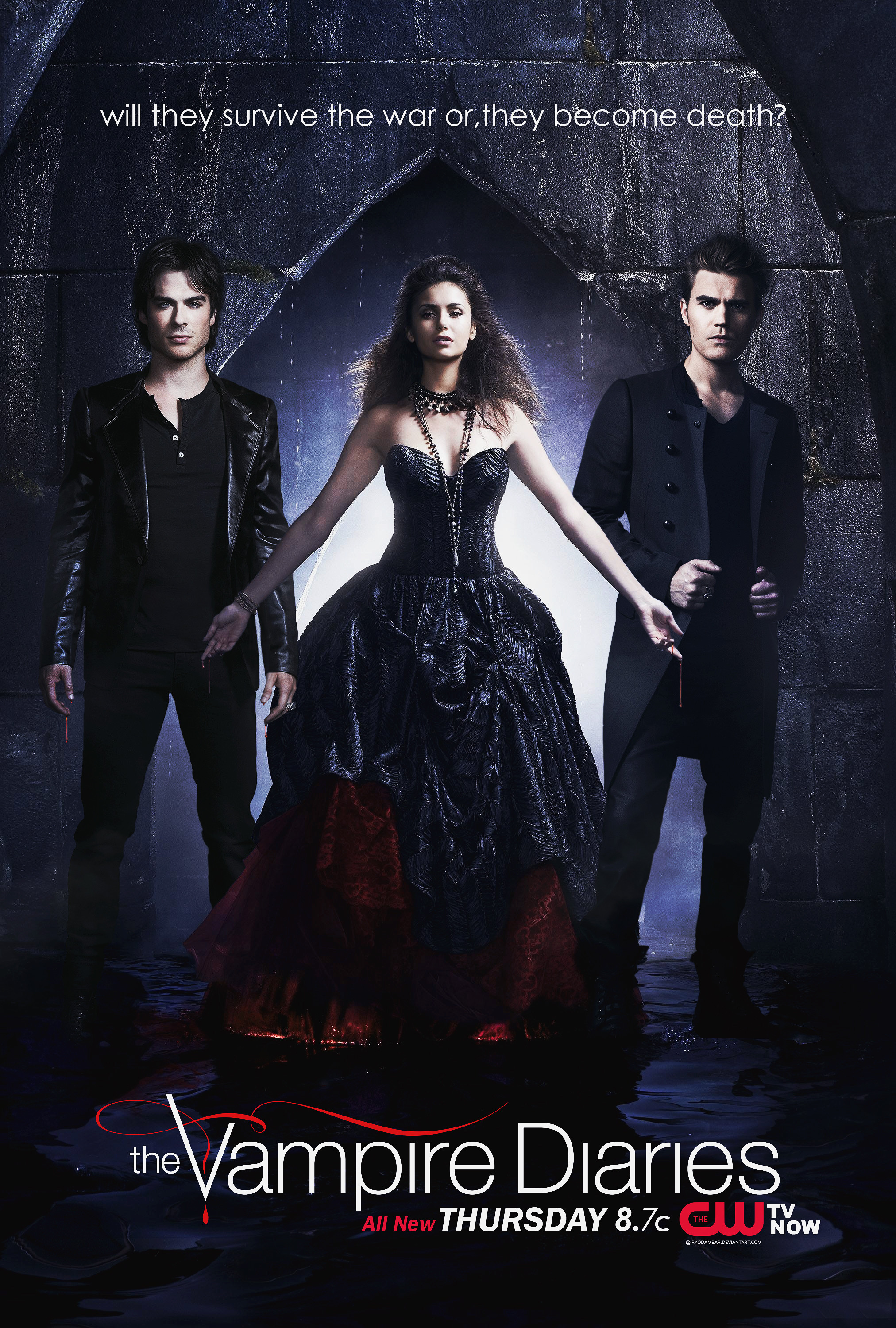 2024x3000 the vampire diaries season 1 posters | TVD:IV survive or Die Promo Poster -