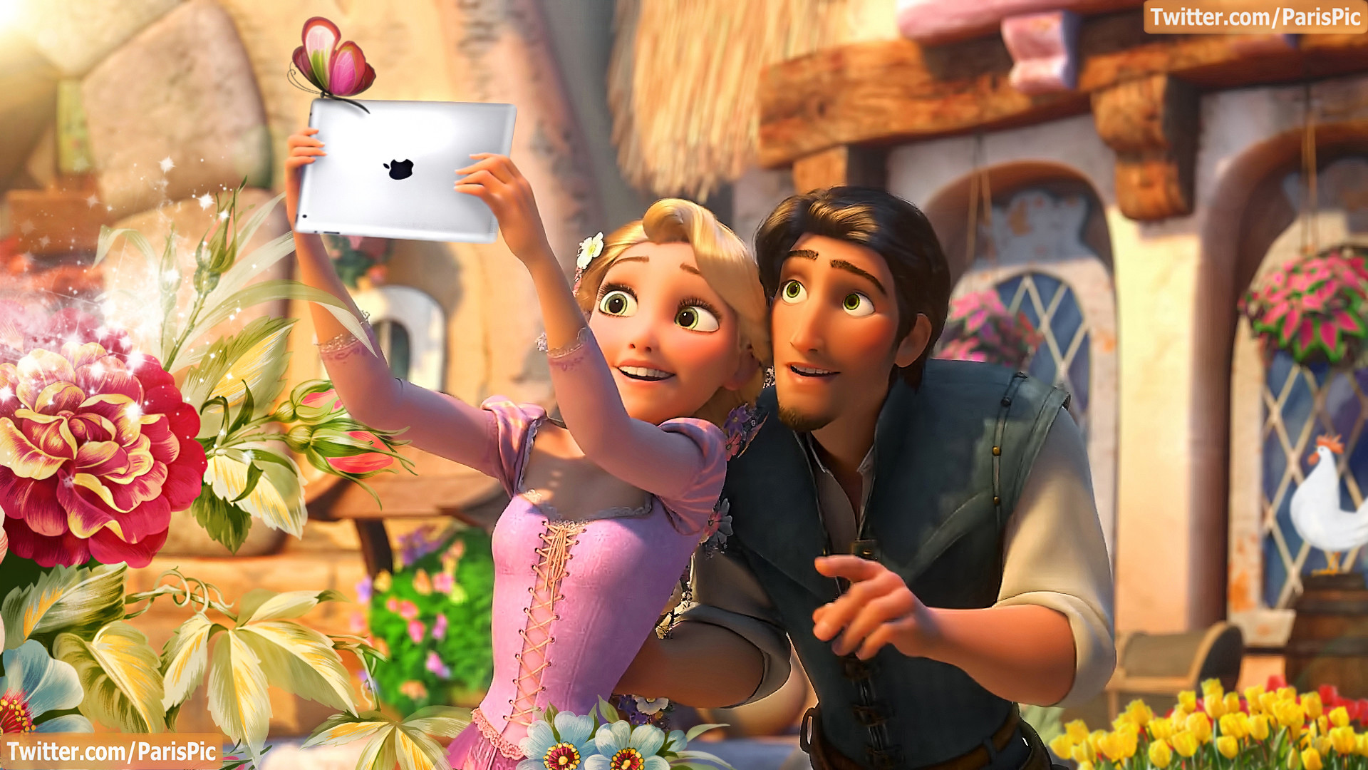 1920x1080 Tangled Ipad Butterfly Rapunzel Flynn Rider ( HD Wallpaper and background  photos of Tangled Ipad Butterfly Rapunzel Flynn Rider ( for fans of  Disney's ...