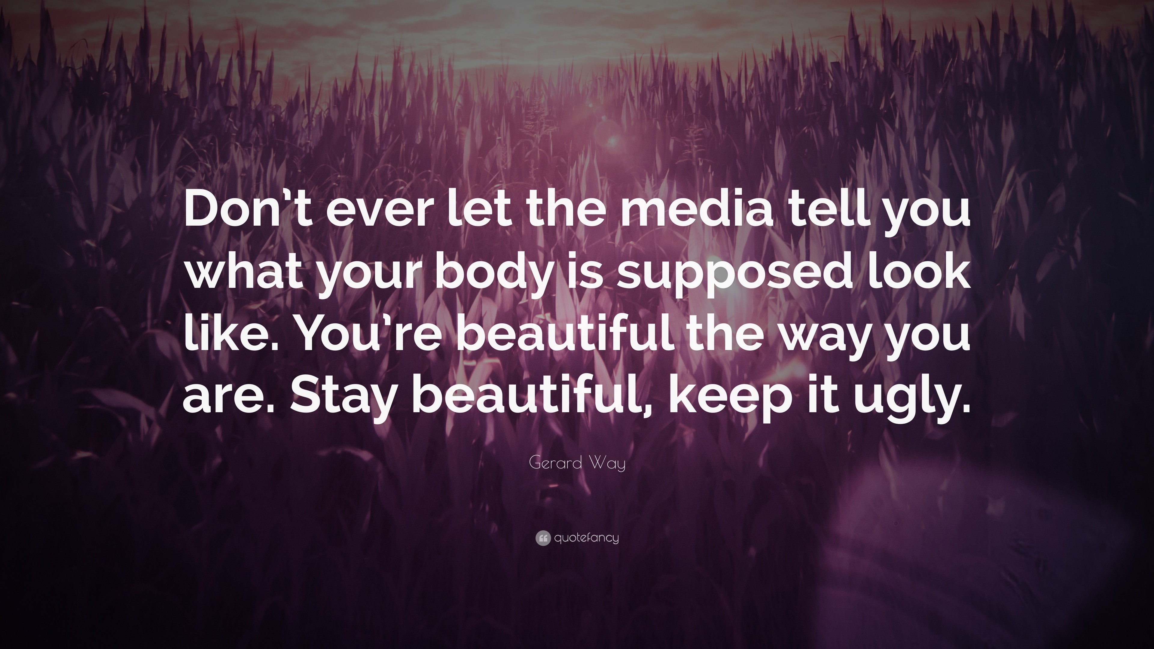 3840x2160 Gerard Way Quote: “Don't ever let the media tell you what your