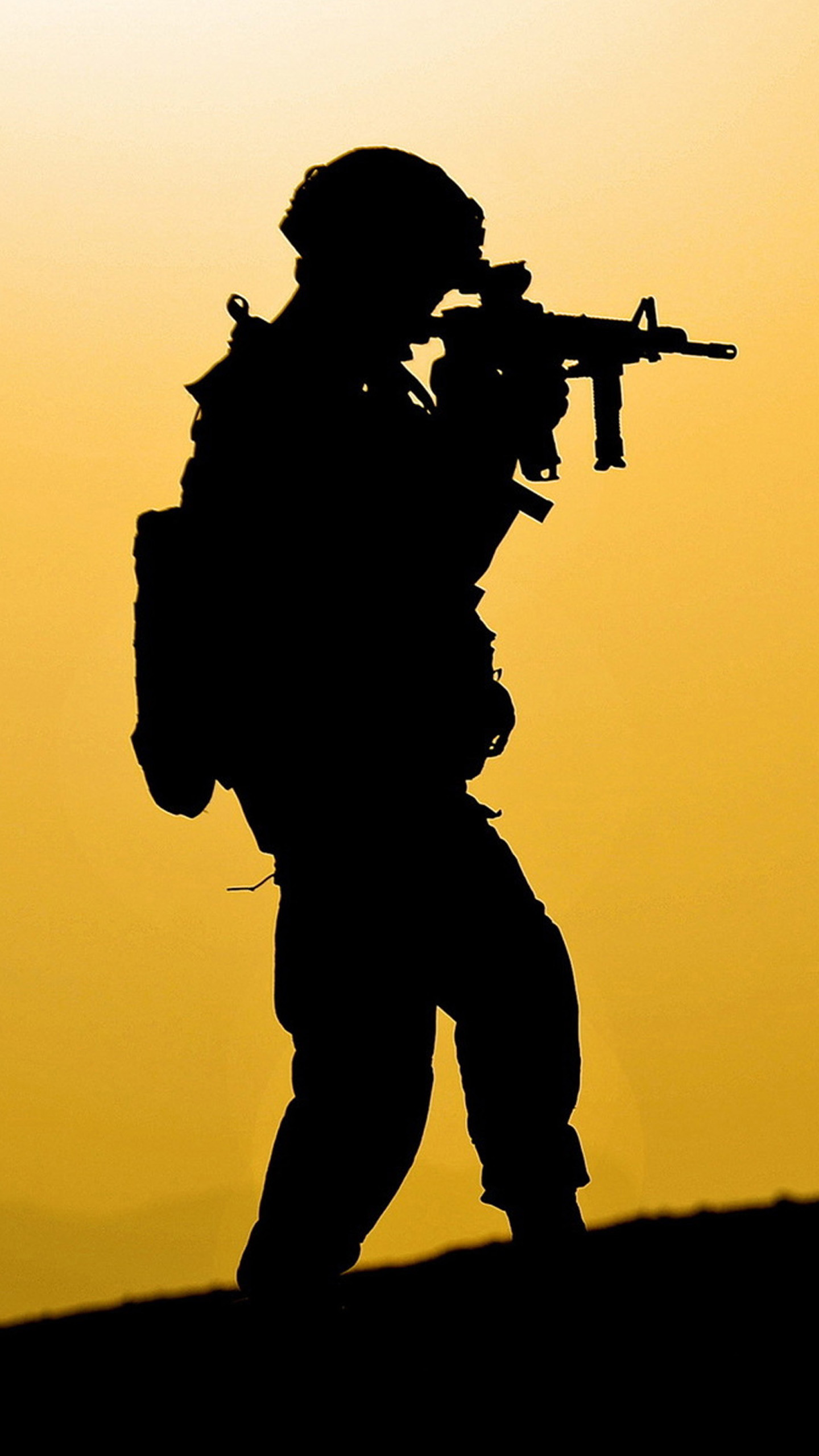 1440x2560 US Navy SEAL at dusk #military #war #soldiers #usa #guns