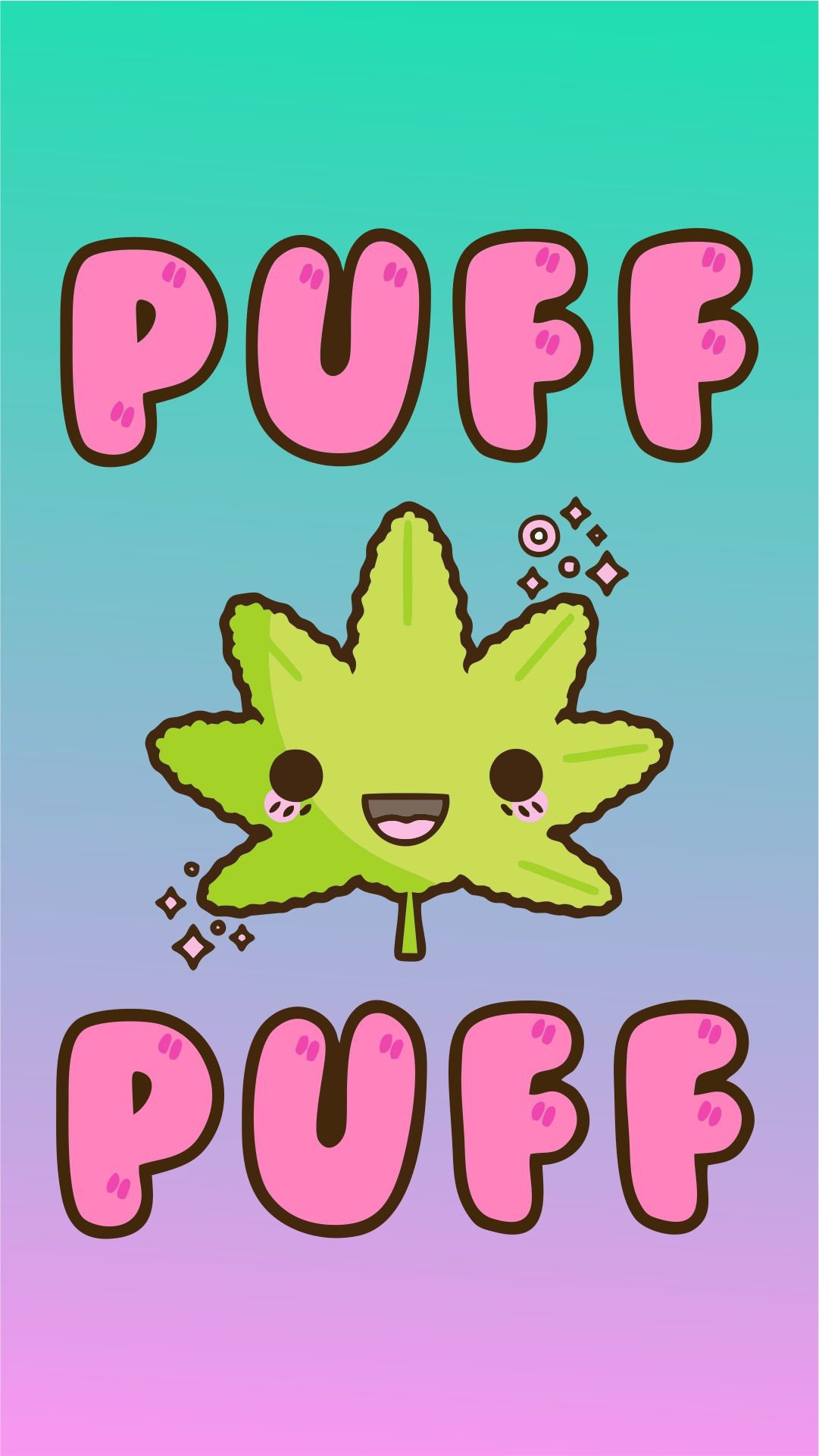 1081x1921 Puff Puff Marijuana Kawaii