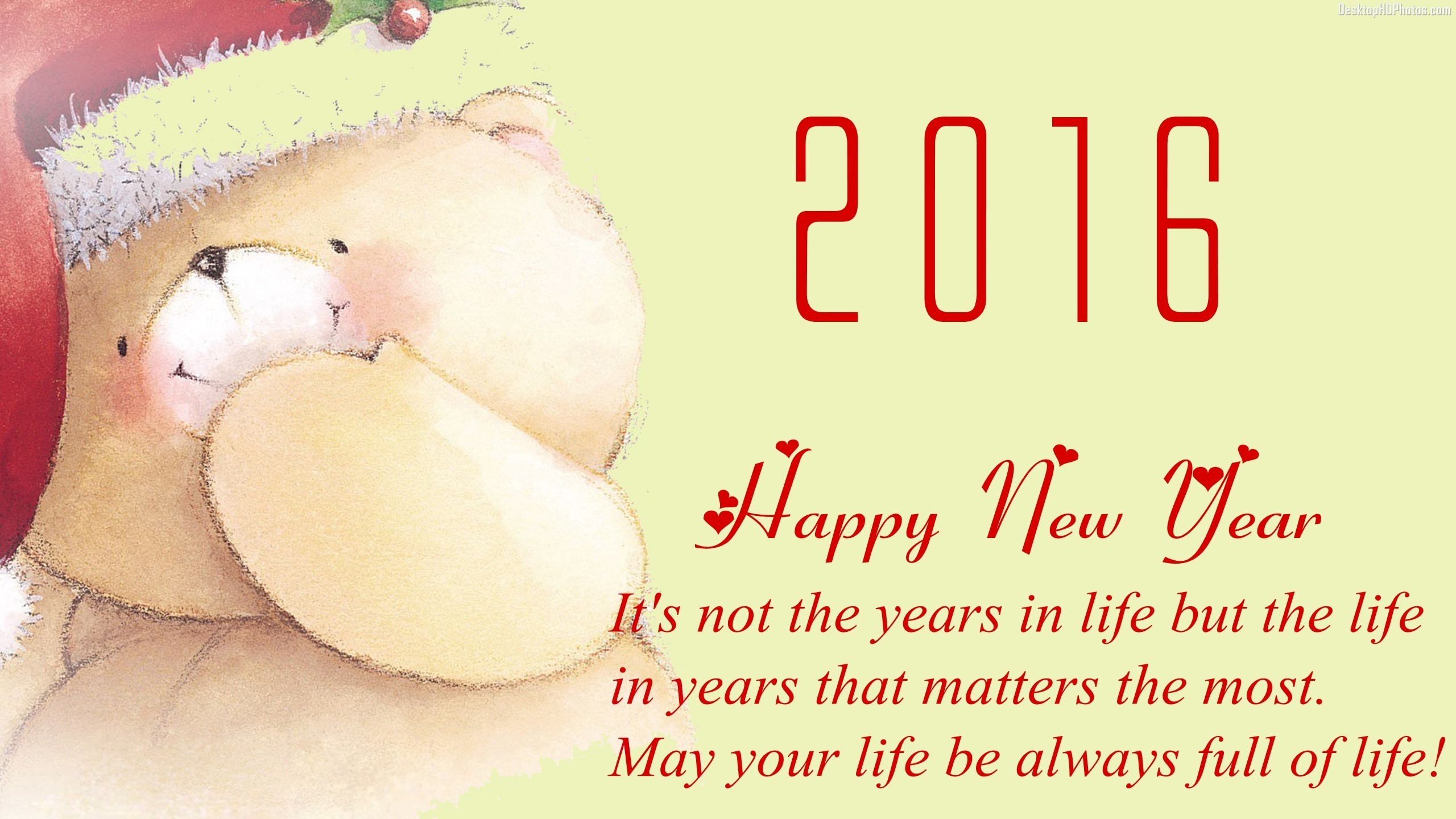 2560x1440 Happy New Year 2016 Wallpapers, Desktop Backgrounds, Images