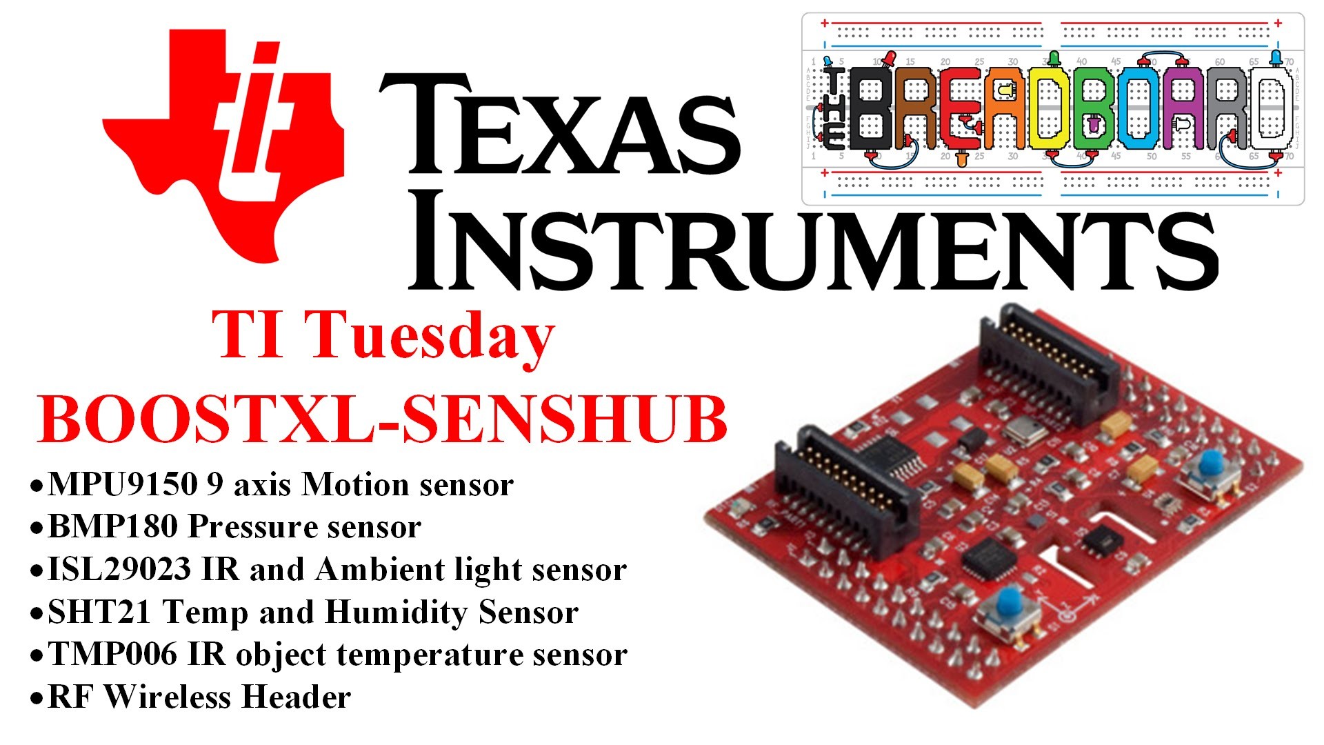 1920x1080 TI Tuesday - BOOSTXL SENSHUB - Sensors Galore