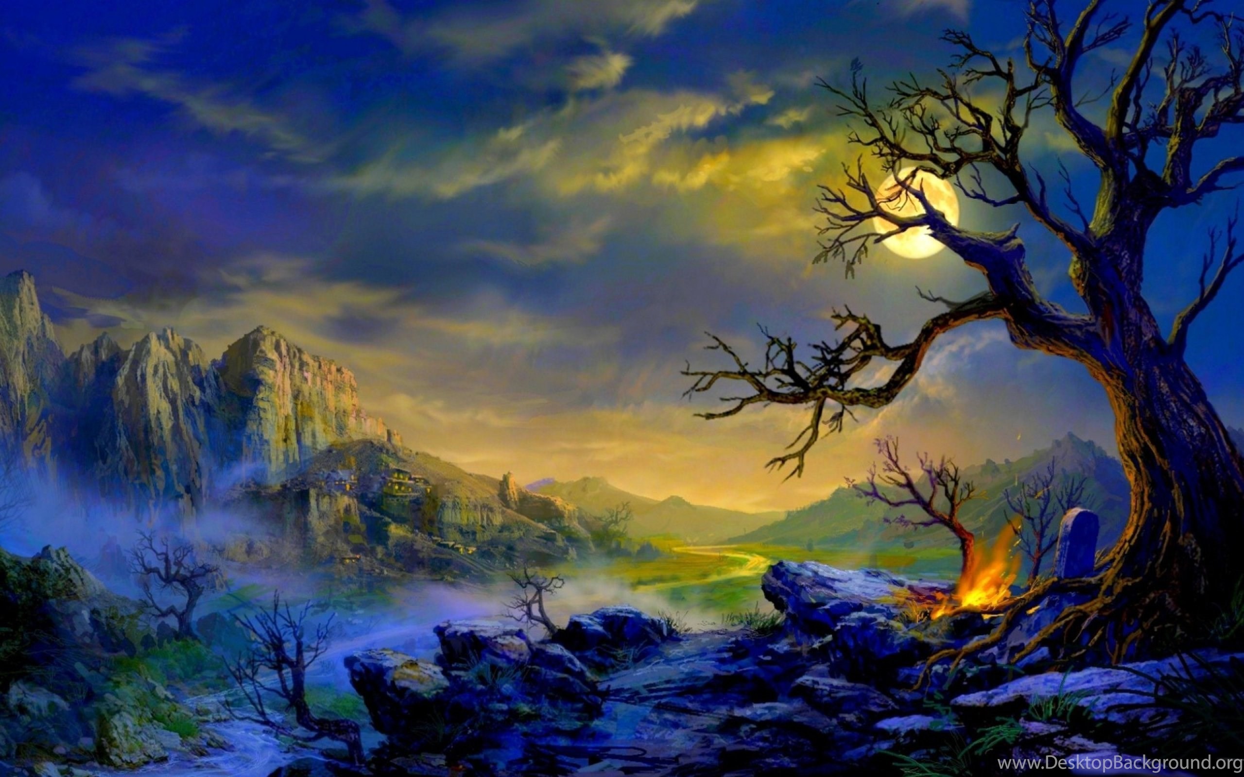 2560x1600 Fantasy Landscape Art Artwork Nature Scenery Wallpapers