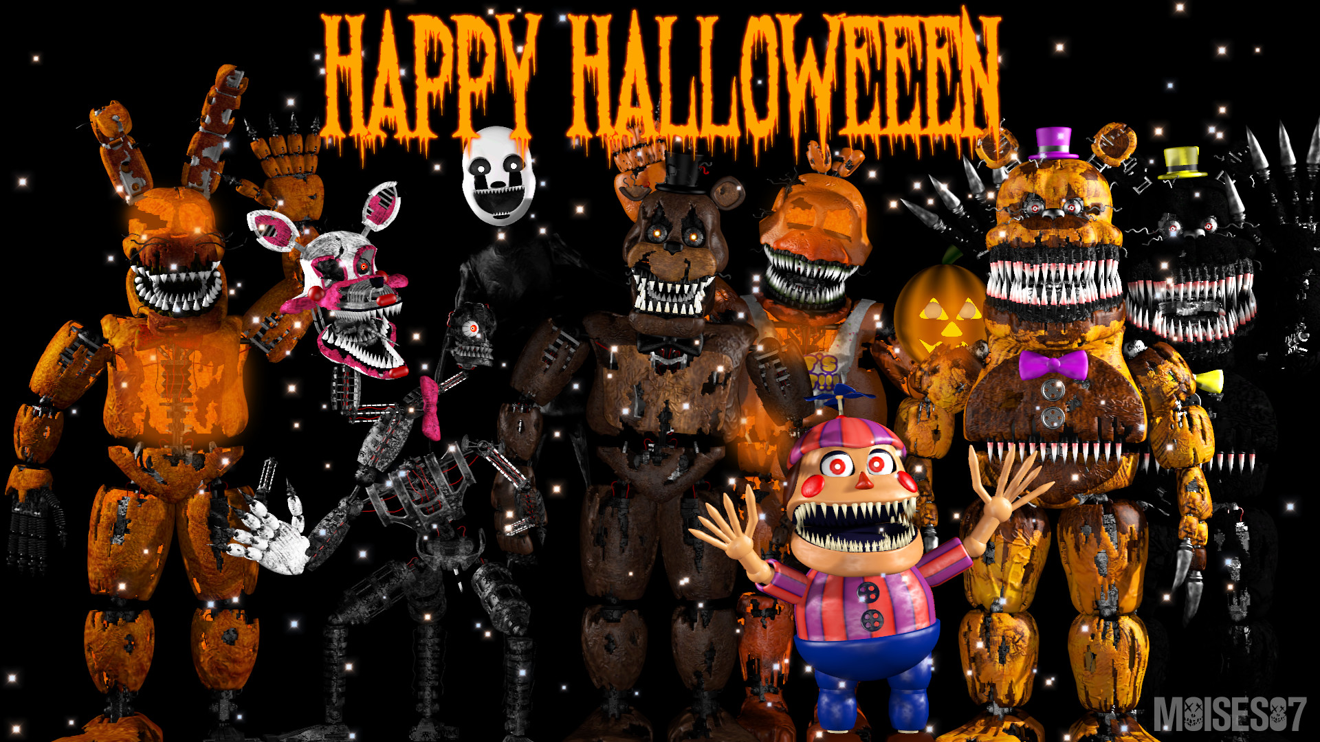 1920x1080 Happy Halloween [FNaF][Poster 2] by Moises87 on DeviantArt