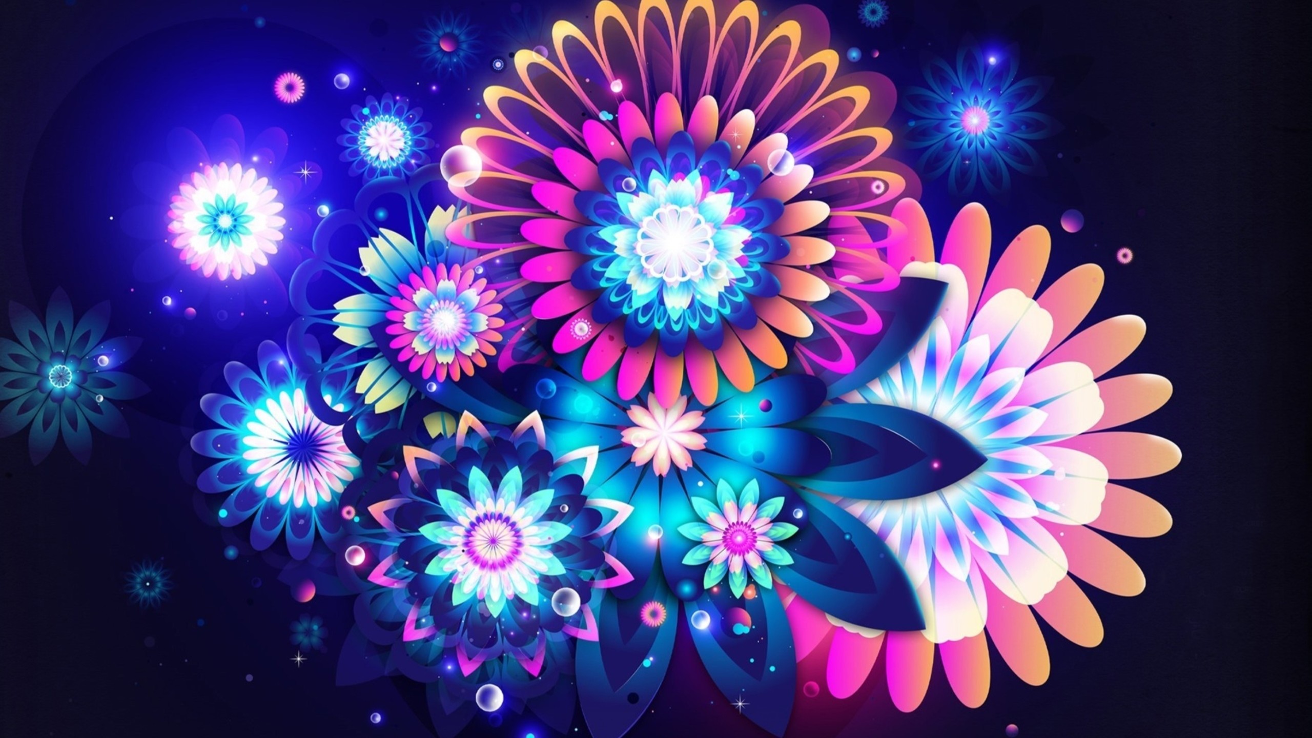2560x1440 Awesome flower background HD wallpaper