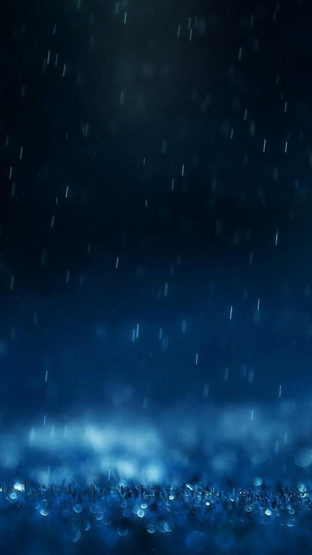 1080x1920 Rain Drops Macro Blue Android Wallpaper ...