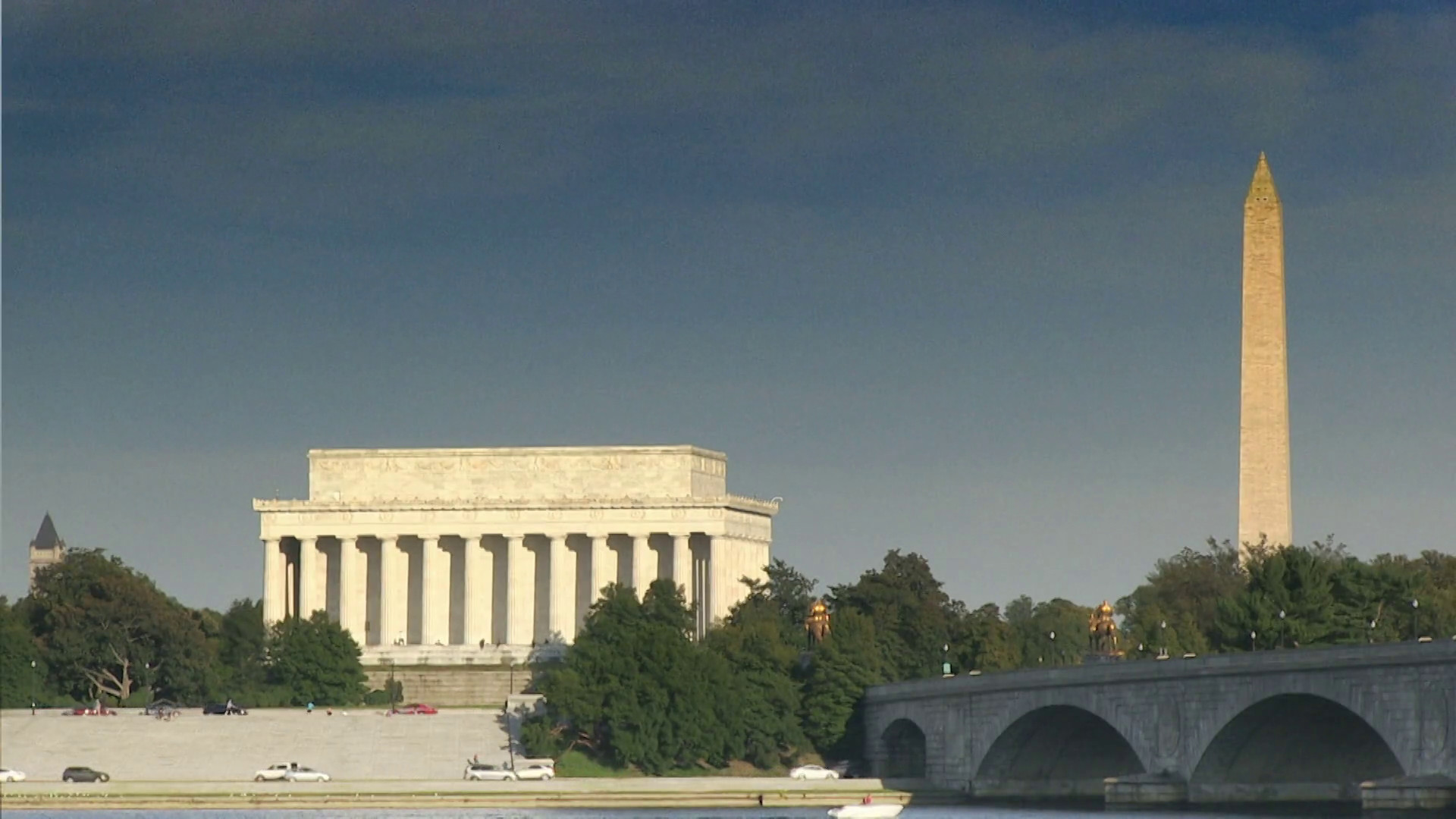 1920x1080 Lincoln Memorial and the Washington Monument with the Potomac River Stock  Video Footage - VideoBlocks