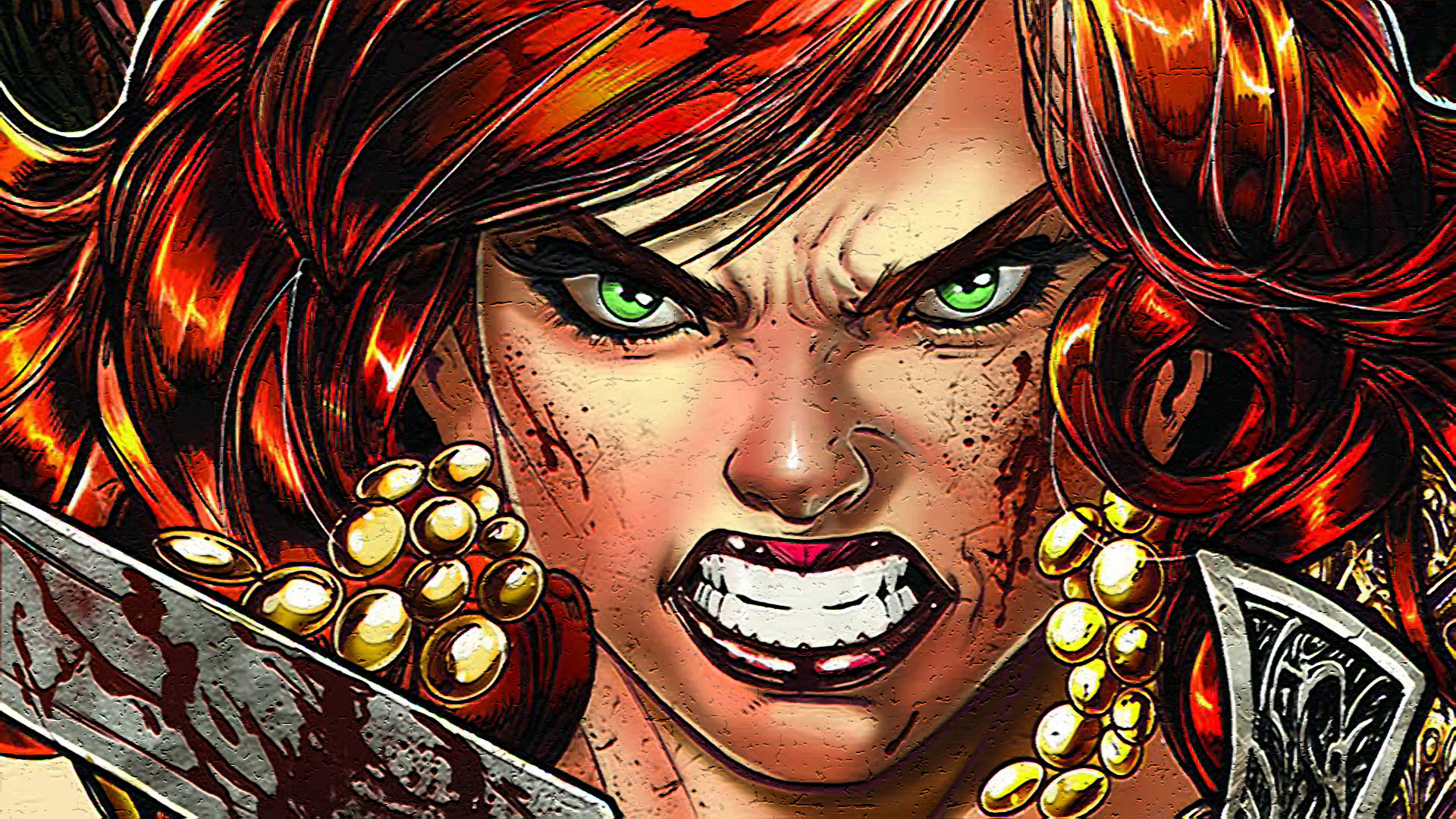 1920x1080 ... Red Sonja Angry Wallpaper by Gilgamesh-Scorpion