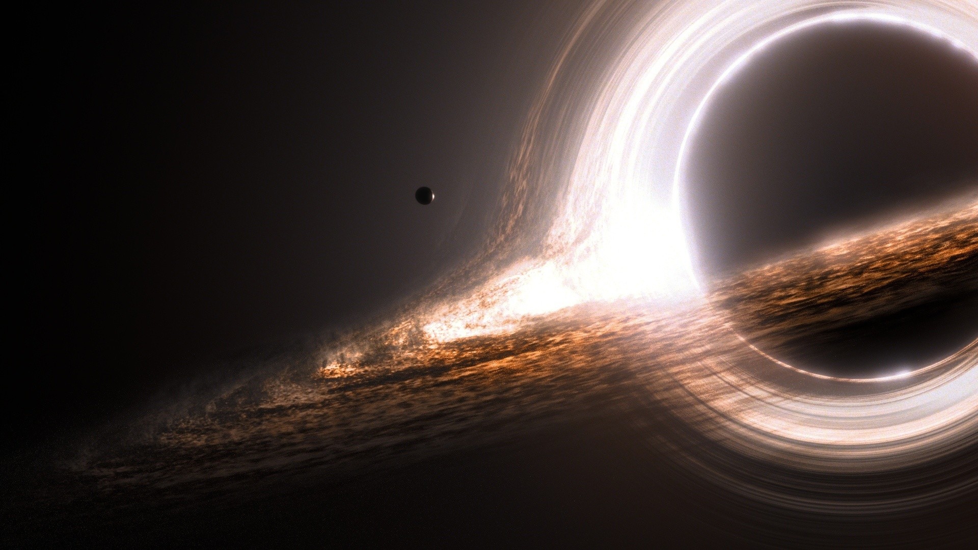 1920x1080 The black hole from the blockbuster Interstellar, which hired astrophysics  guru Kip Thorne as a consultant to keep scientific accuracy through much of  the ...
