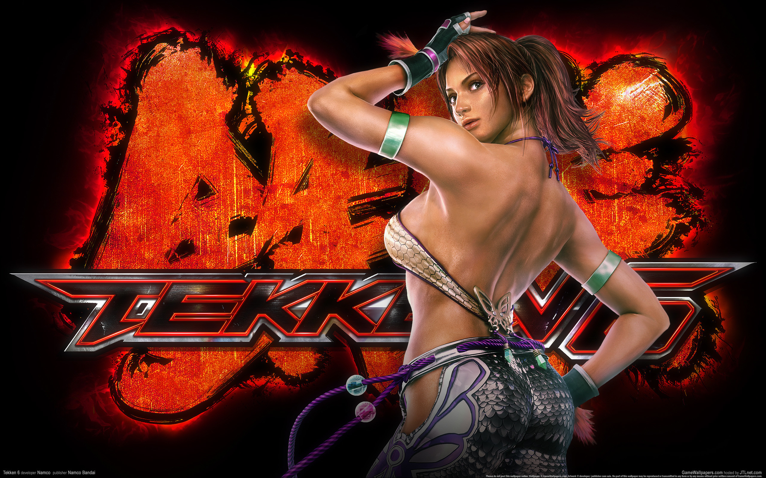 2560x1600 Tekken 6, black, brunette, game, girl, red, sexy, tekken. Open wallpaper
