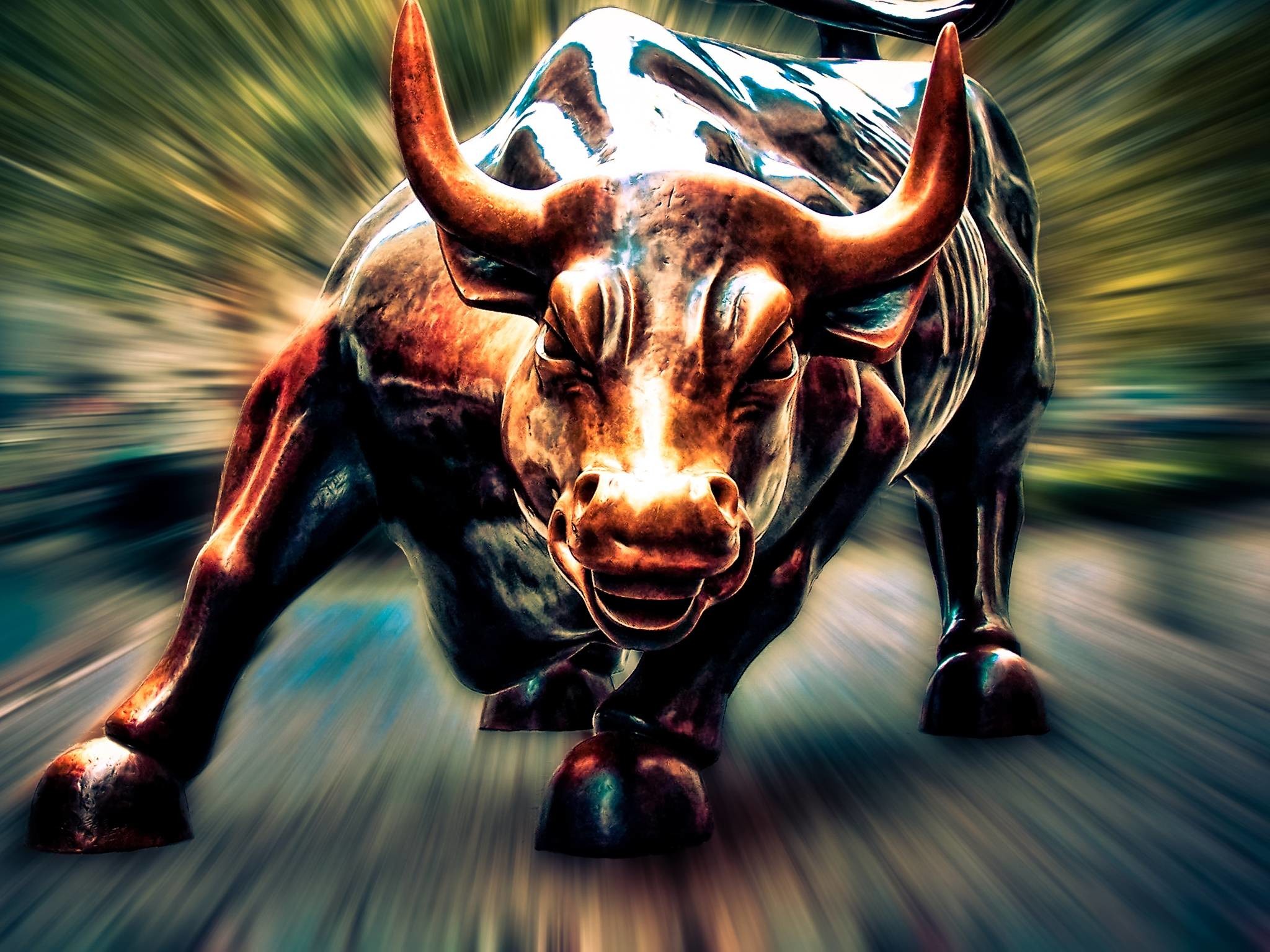2048x1536 Wall Street Bull Wallpaper