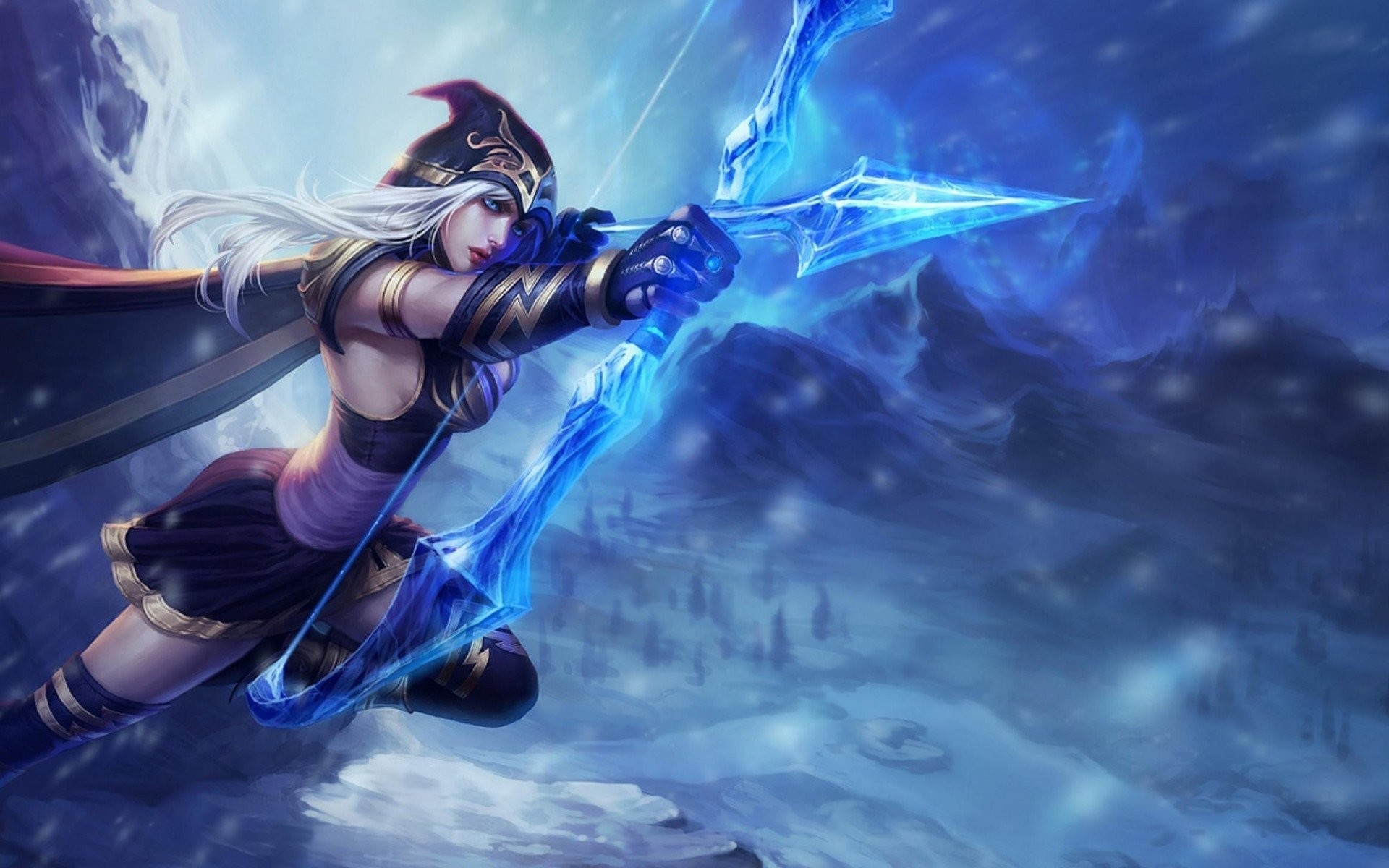 1920x1200 Video Game - League Of Legends Ashe (League Of Legends) Fantasy Woman  Warrior White