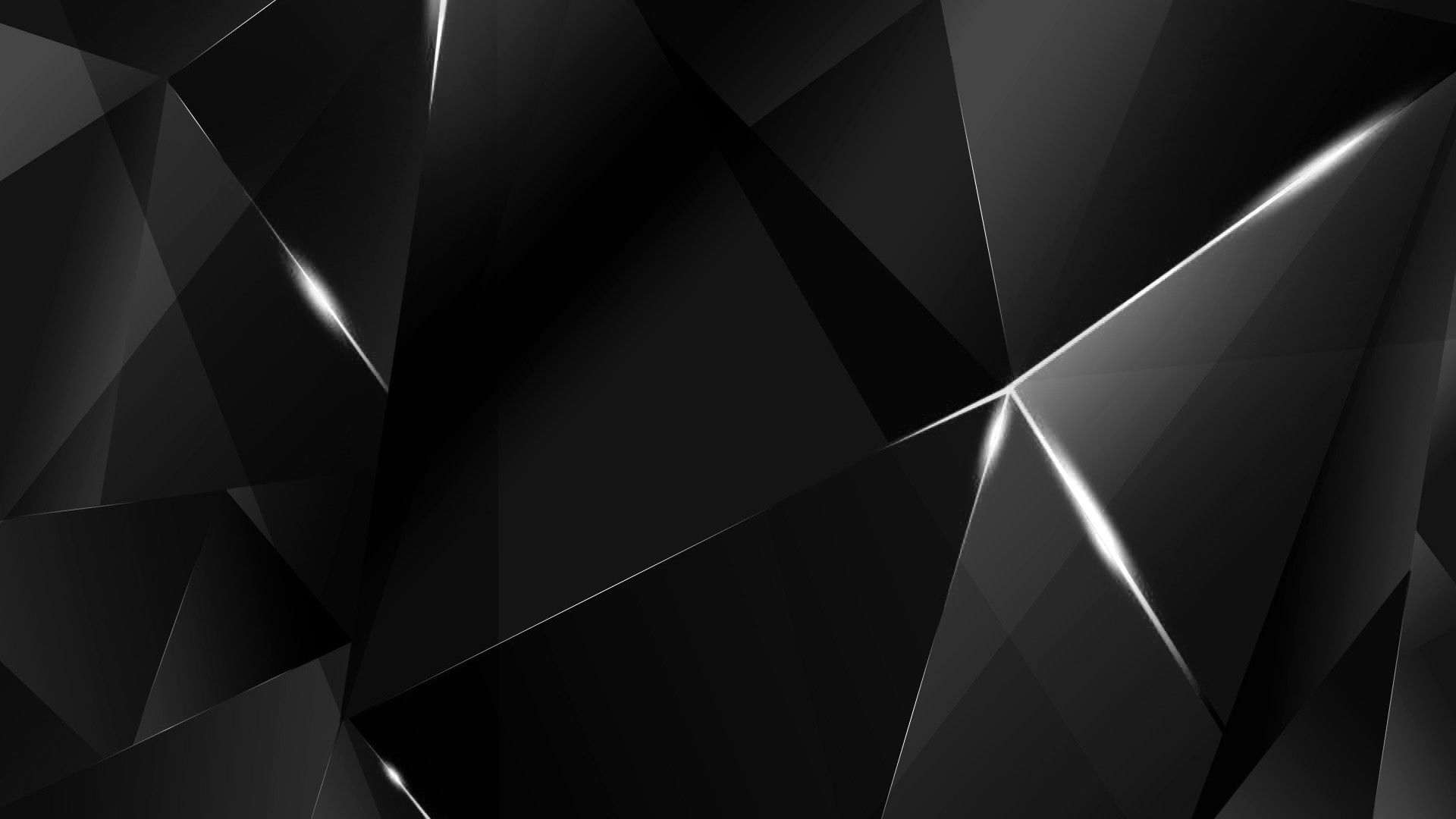 1920x1080 ... Wallpapers - White Abstract Polygons (Black BG) by kaminohunter
