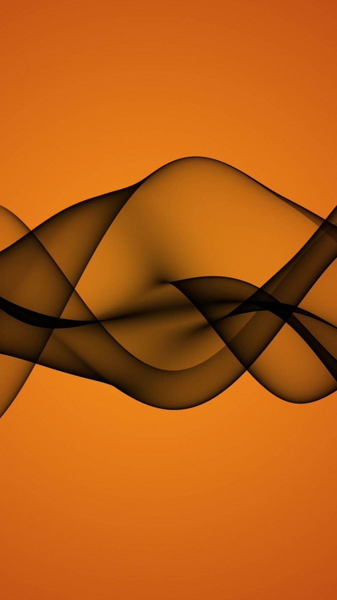 1080x1920 Abstract Black Shape Orange Background Android Wallpaper ...