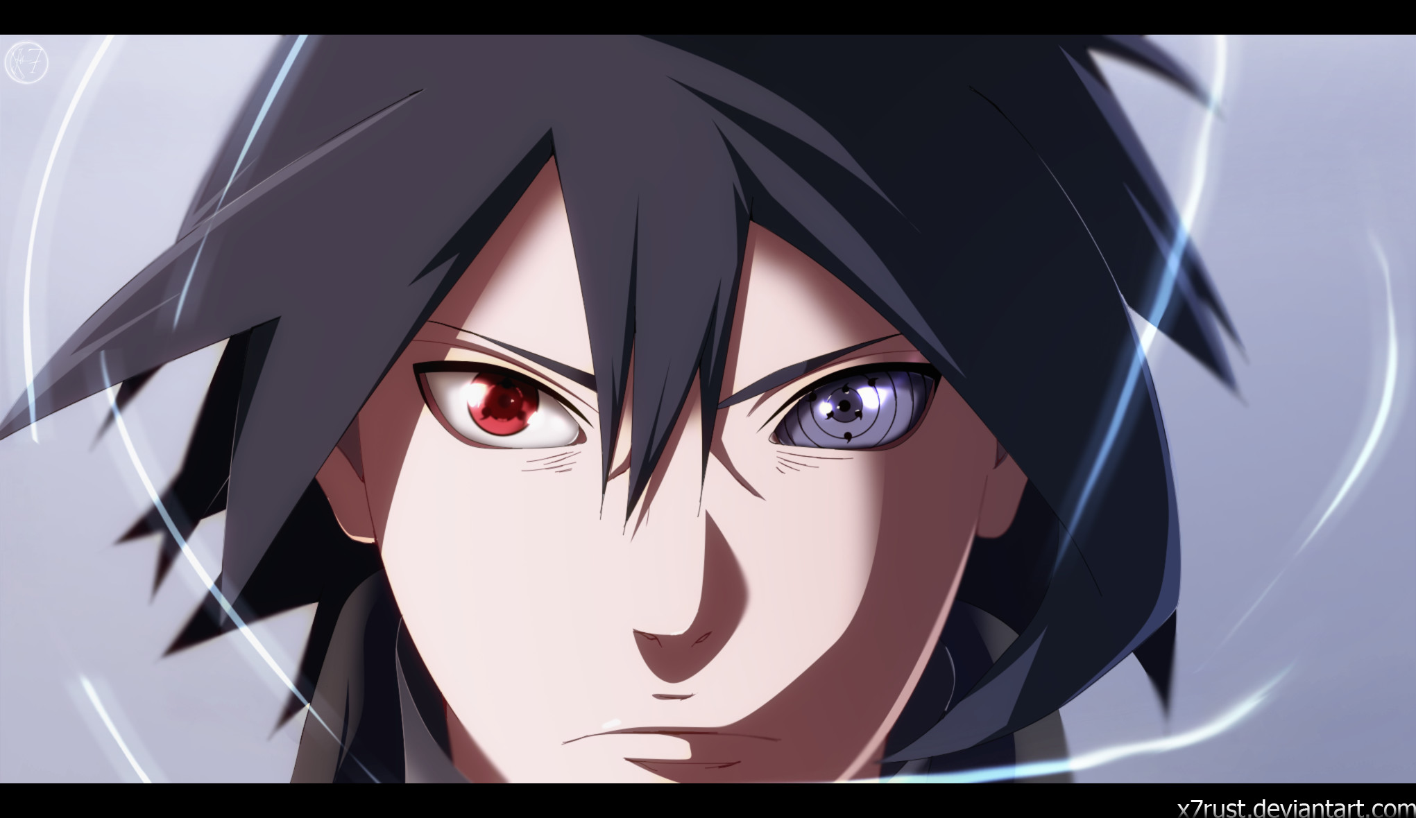 2041x1180 Anime - Naruto Rinnegan (Naruto) Sharingan (Naruto) Sasuke Uchiha Wallpaper