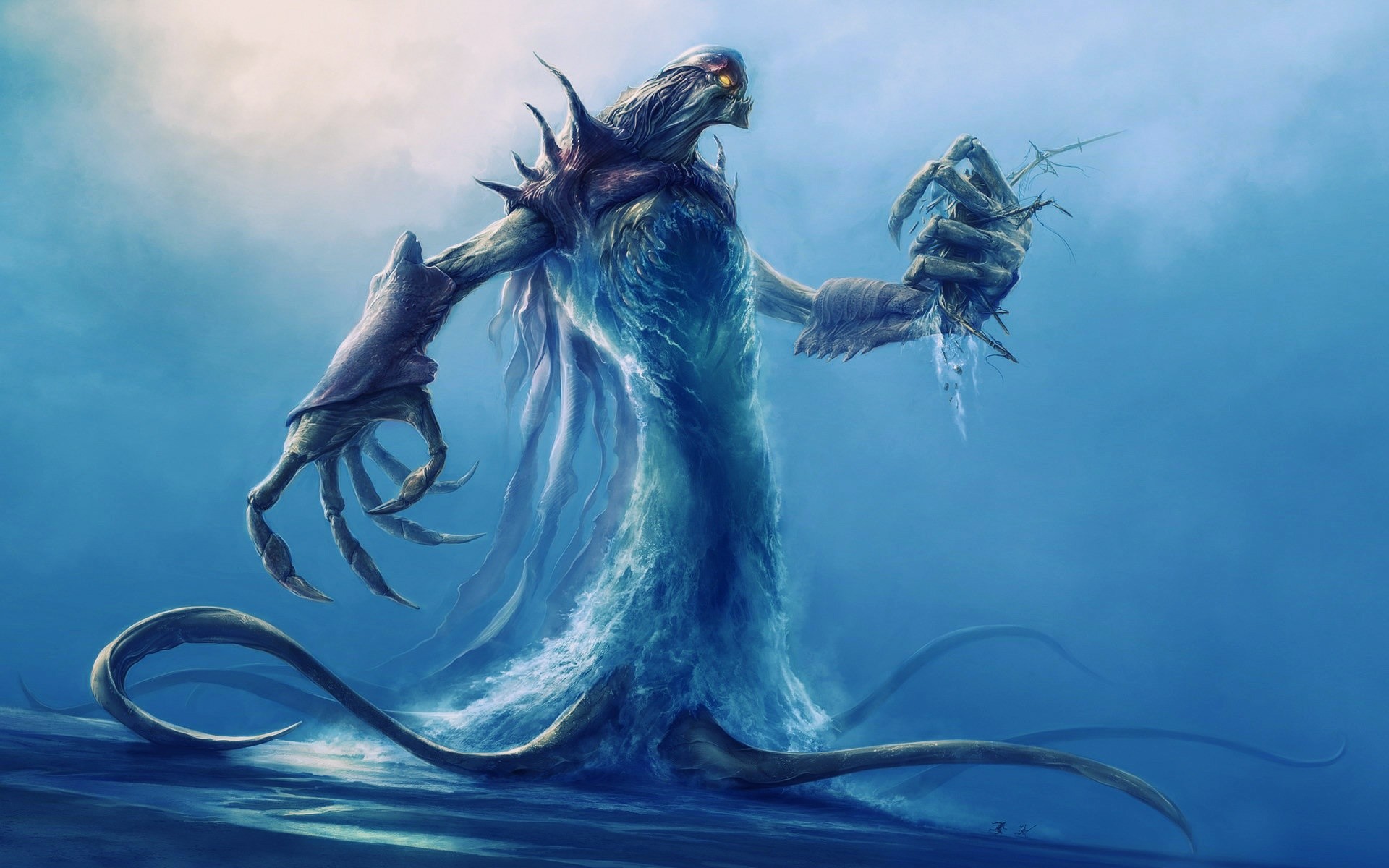 1920x1200 Artwork Creatures Fantasy Art Monsters Water free iPhone or Android Full HD  wallpaper.