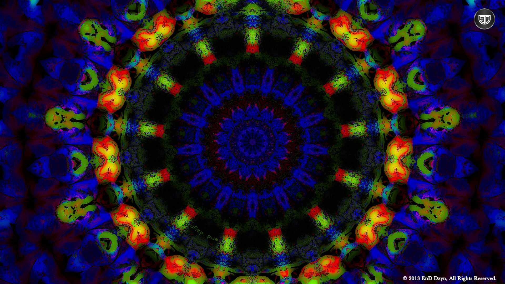 1920x1080 Psychedelic HD Background Wallpaper – Blue Orange Trippy 3D .