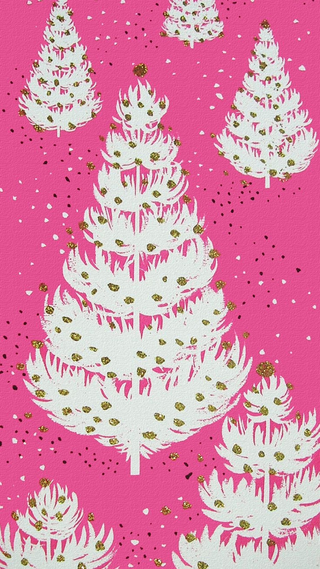 Pink seamless pattern with cute Christmas trees Trees in the style of  Doodle Background for printing on fabric Wallpaper packaging paper  4731859 Vector Art at Vecteezy