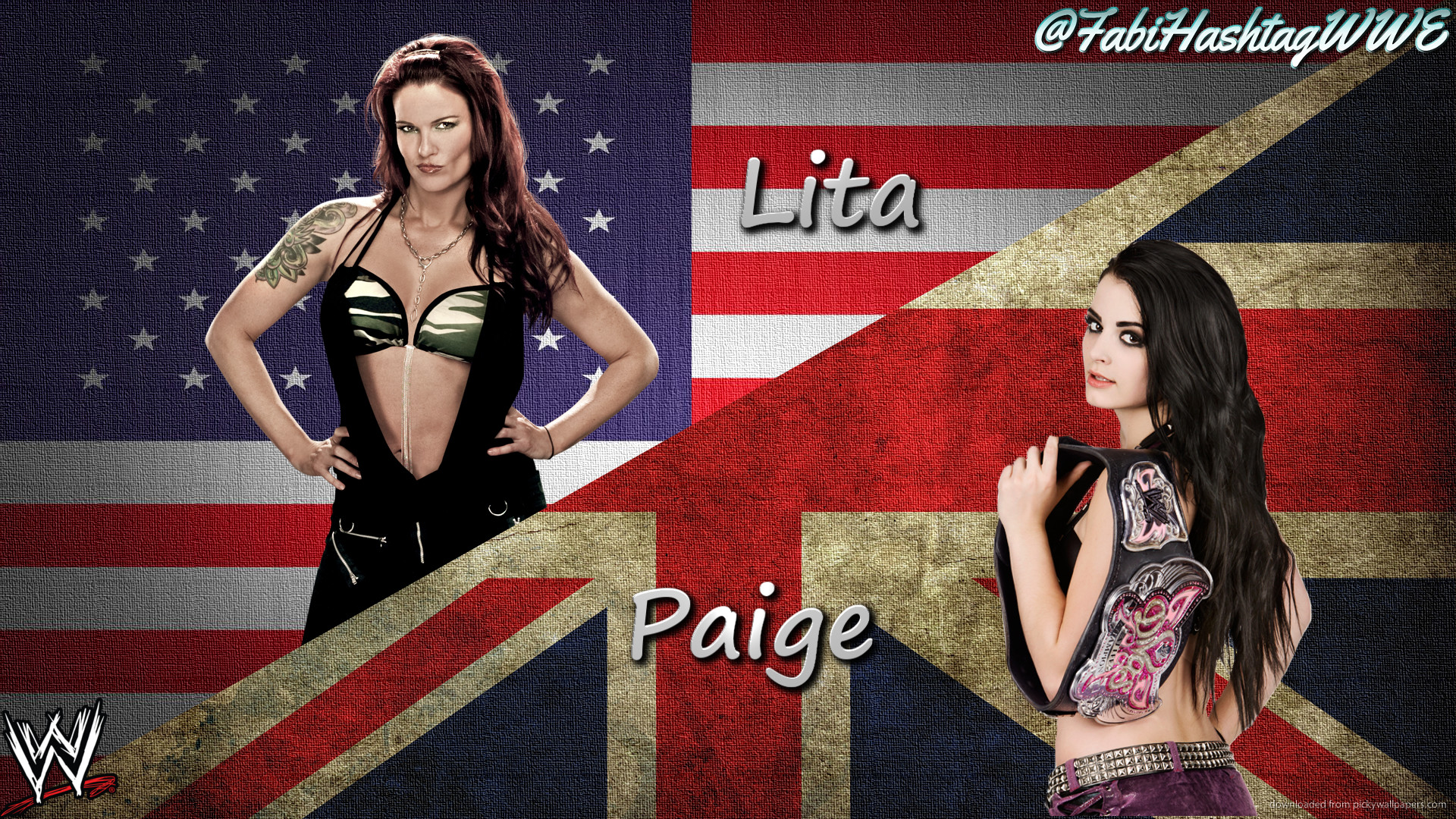 1920x1080 ... Lita vs Paige - Dream Match by Fabian-Winchester