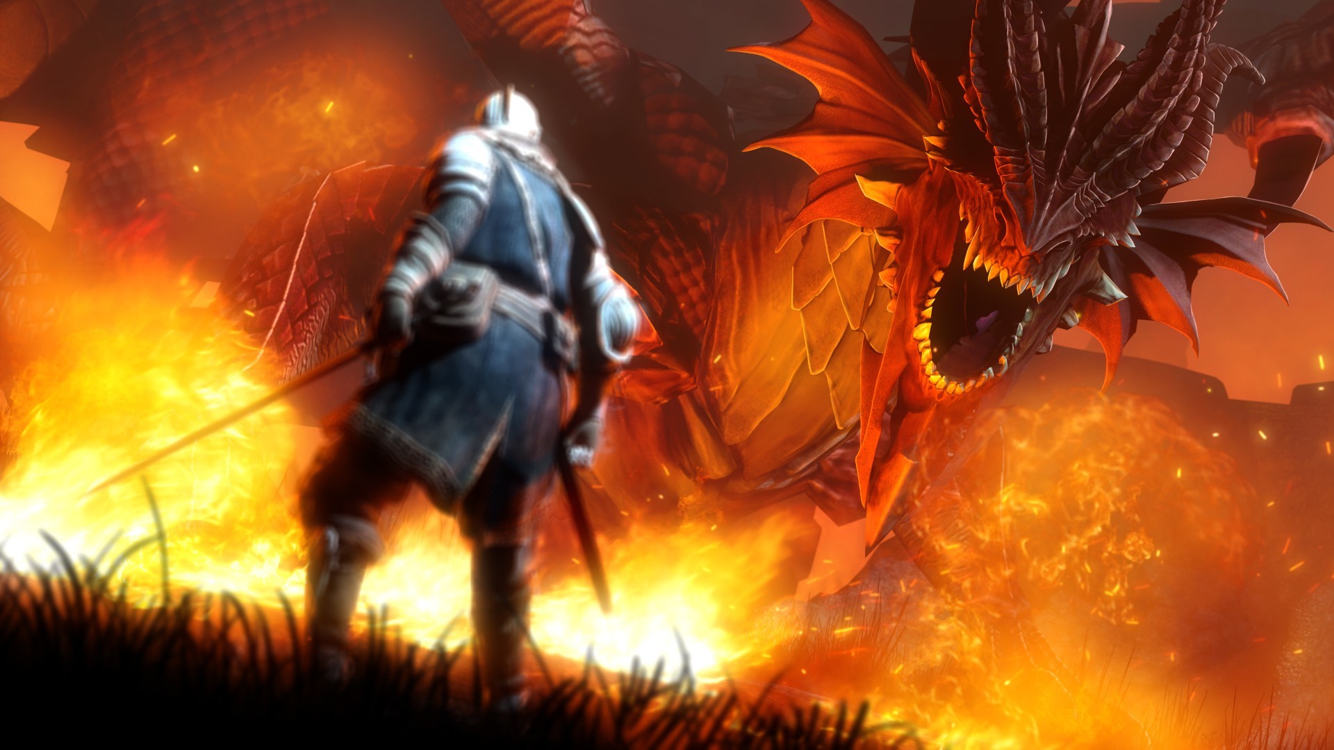 1920x1080 video Games, Dark Souls, Fire, Dragon Wallpapers HD / Desktop and Mobile  Backgrounds