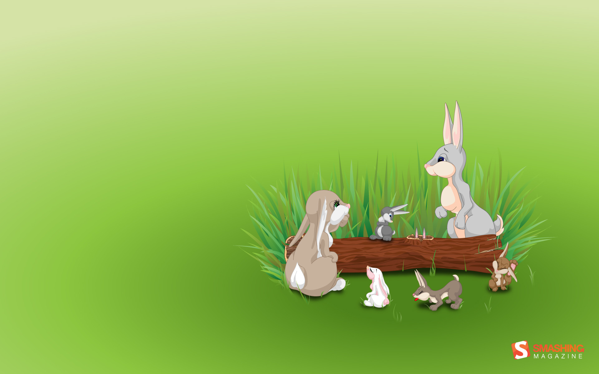1920x1200 Bunny Family. “