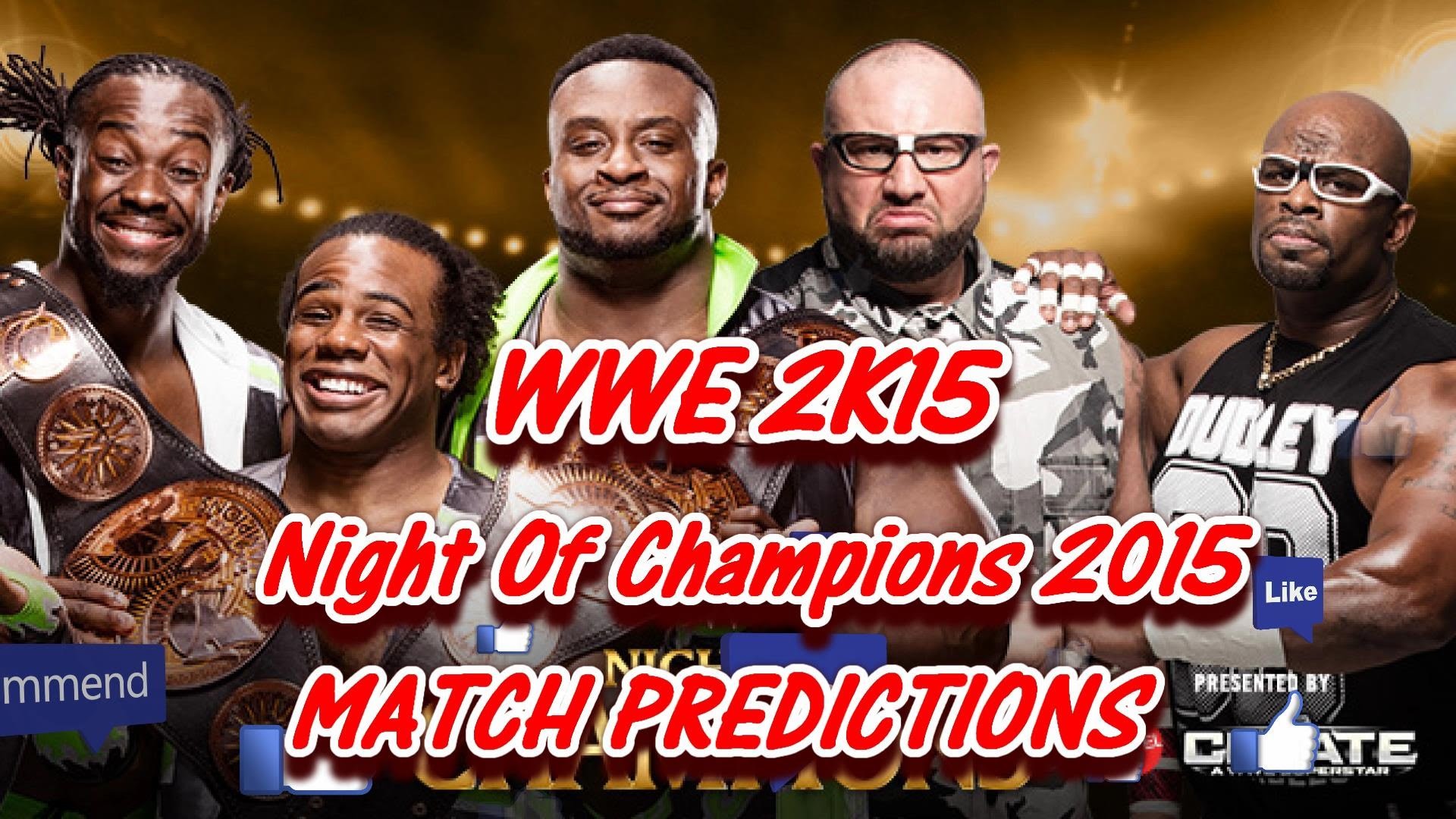 1920x1080 WWE Night Of Champions 2015 (Predictions) TAG TEAM TITLES The New Day vs.  The Dudley Boyz WWE2K15 - YouTube