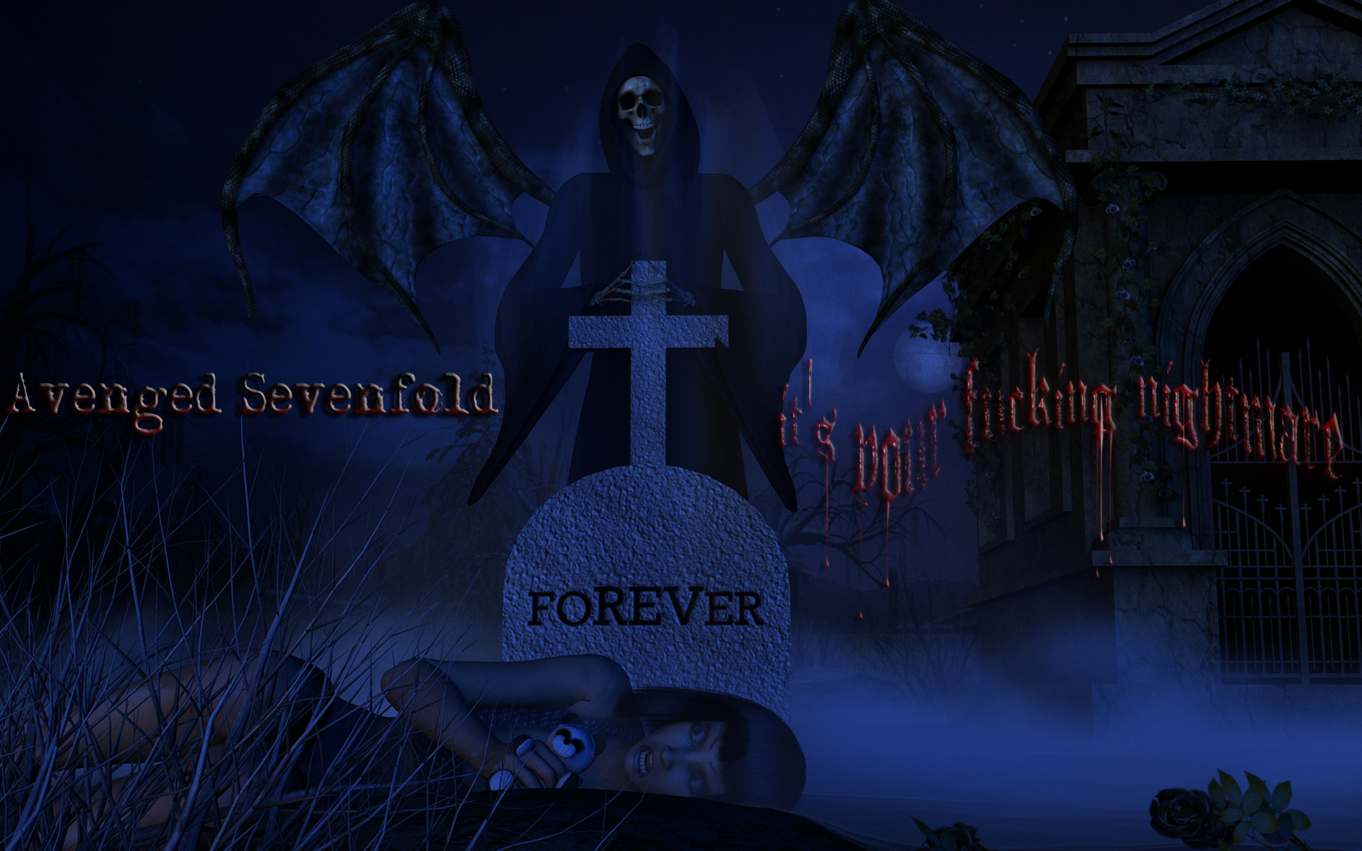 1920x1200 Avenged Sevenfold Nightmare Remix Wallpaper