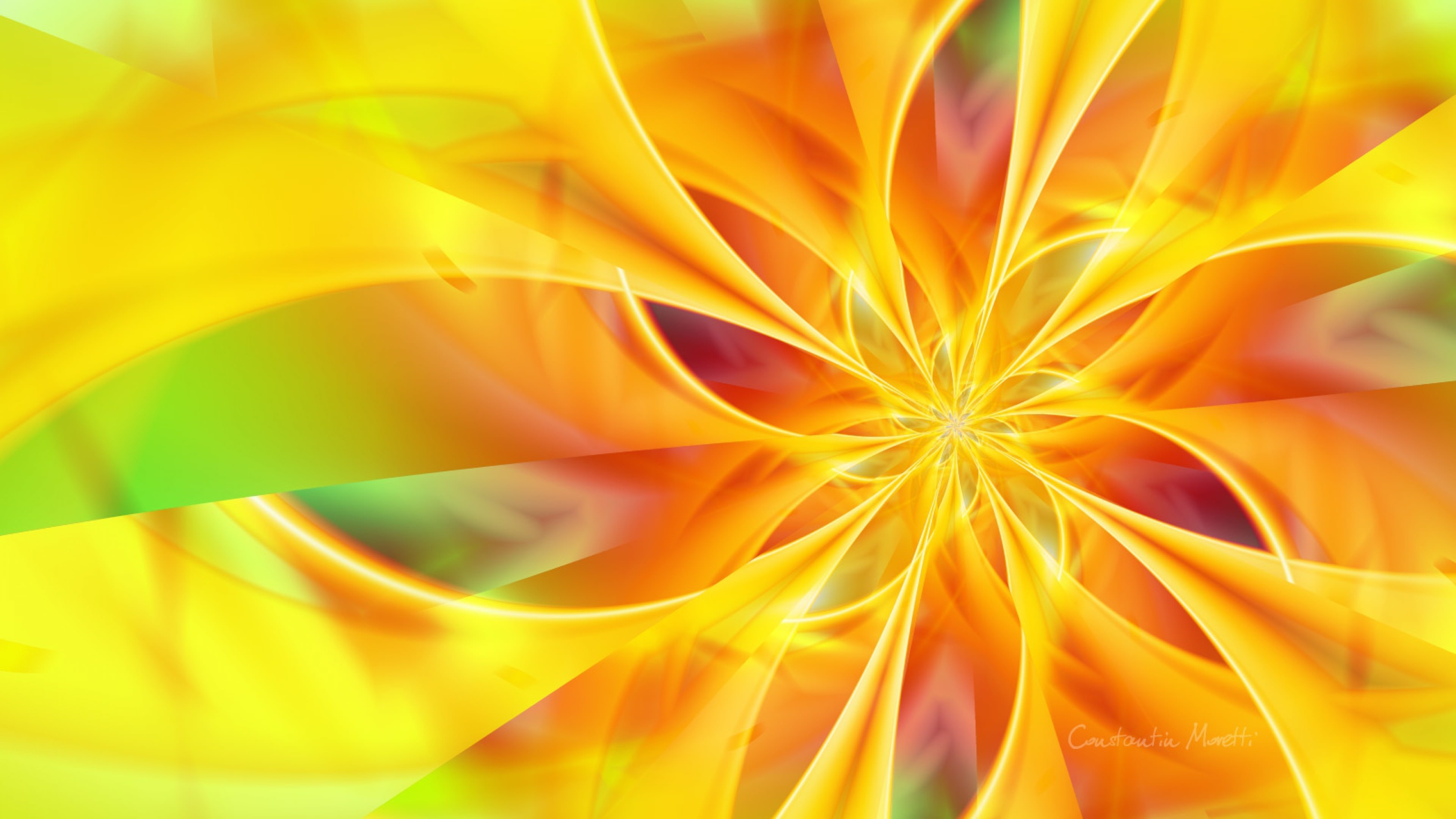3840x2160 Download Colorful Yellow Flower Background