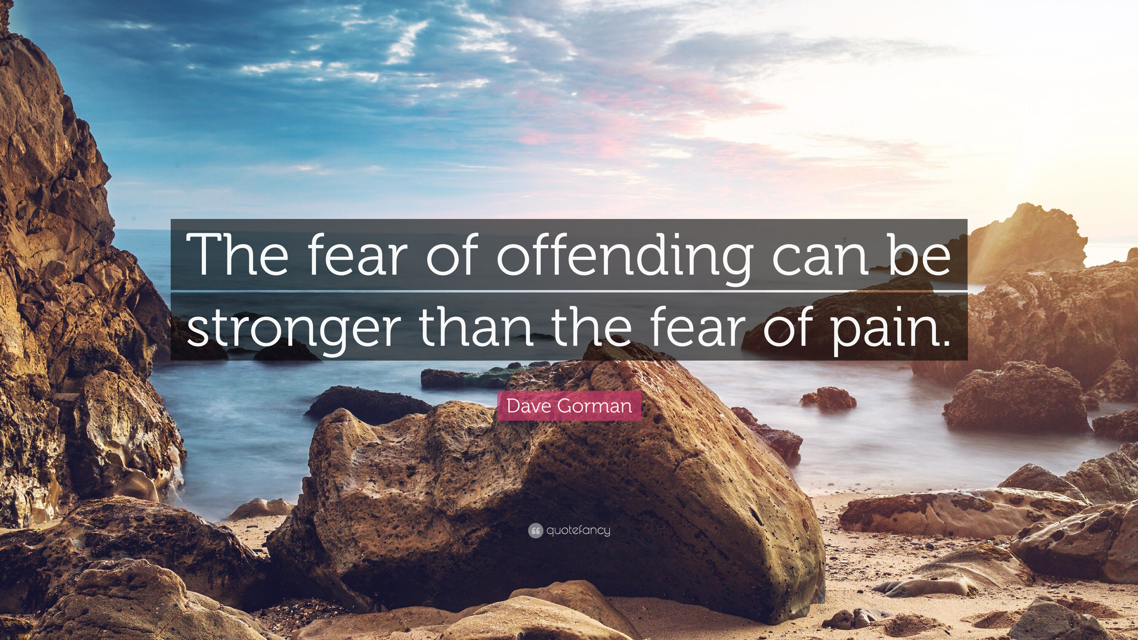 3840x2160 Dave Gorman Quote: “The fear of offending can be stronger than the fear of