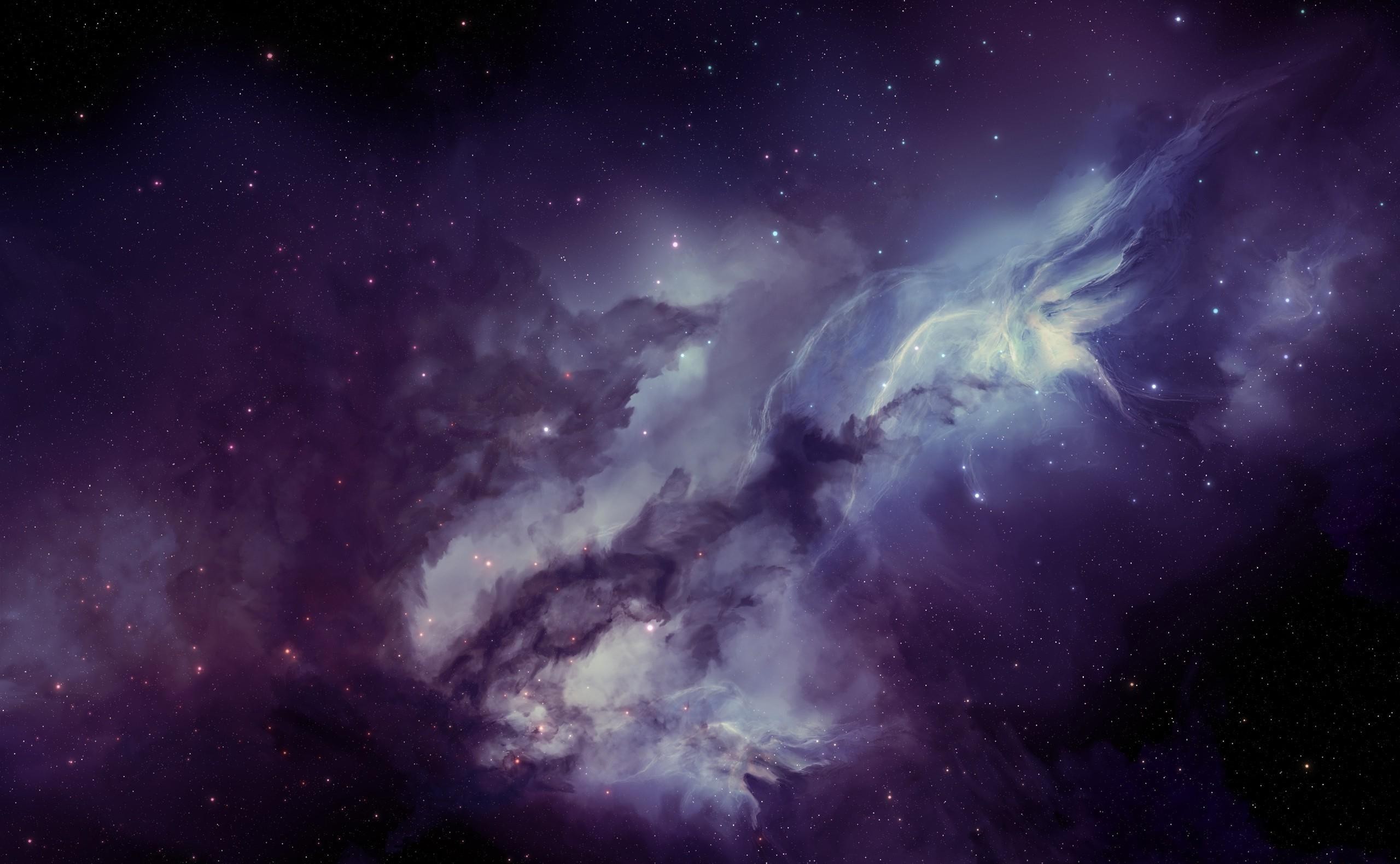 2560x1580 ... Galaxy nebula blurring stars ...