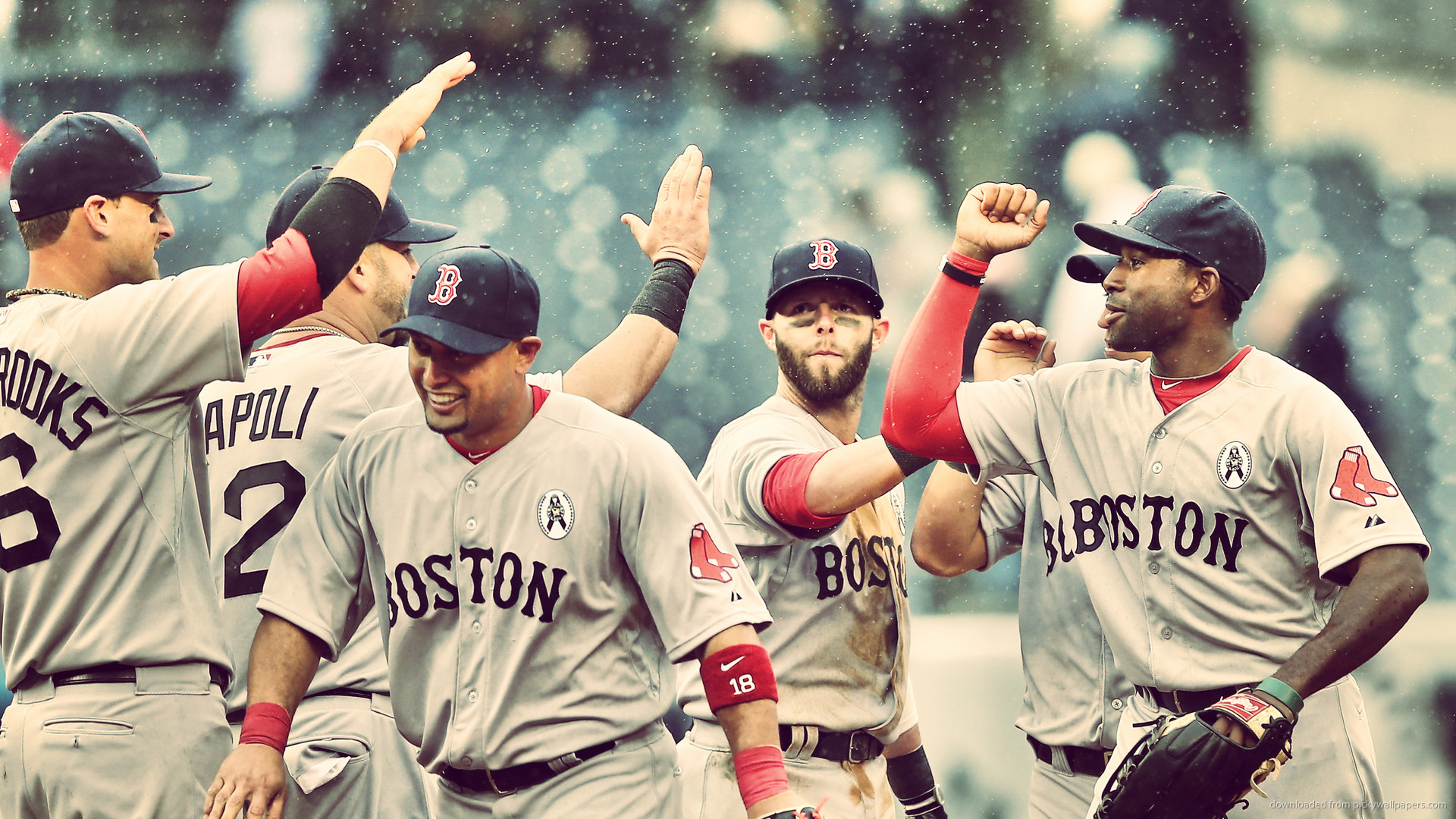 1920x1080 Red Sox Cheering in Rain picture