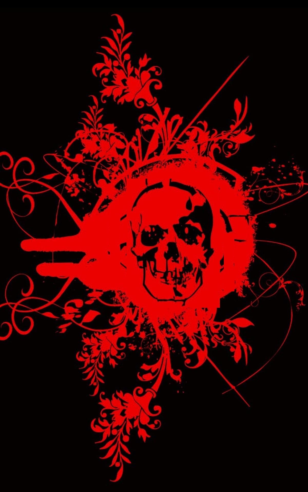 1200x1920 Skull Red Art Wallpaper iPhone resolution 